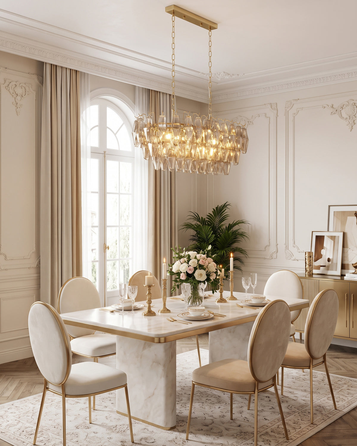 Brannoc Tiered Glass Chandelier