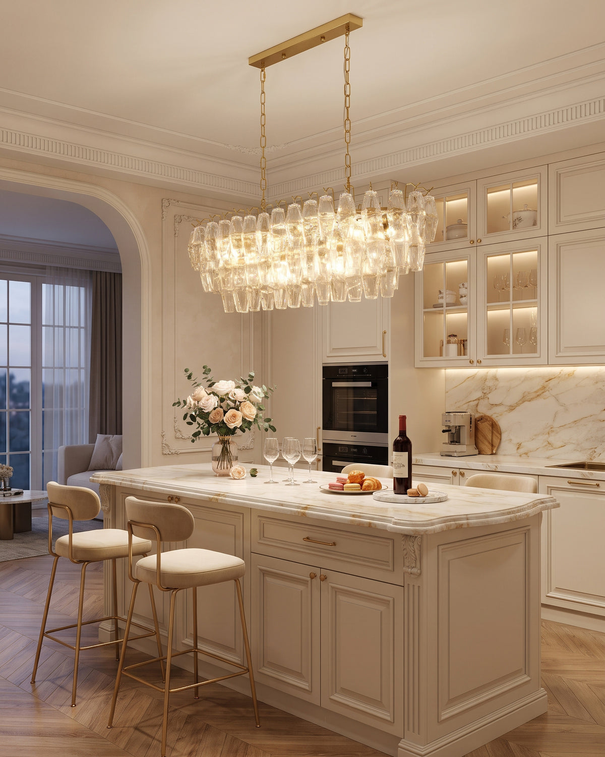 Brannoc Tiered Glass Chandelier