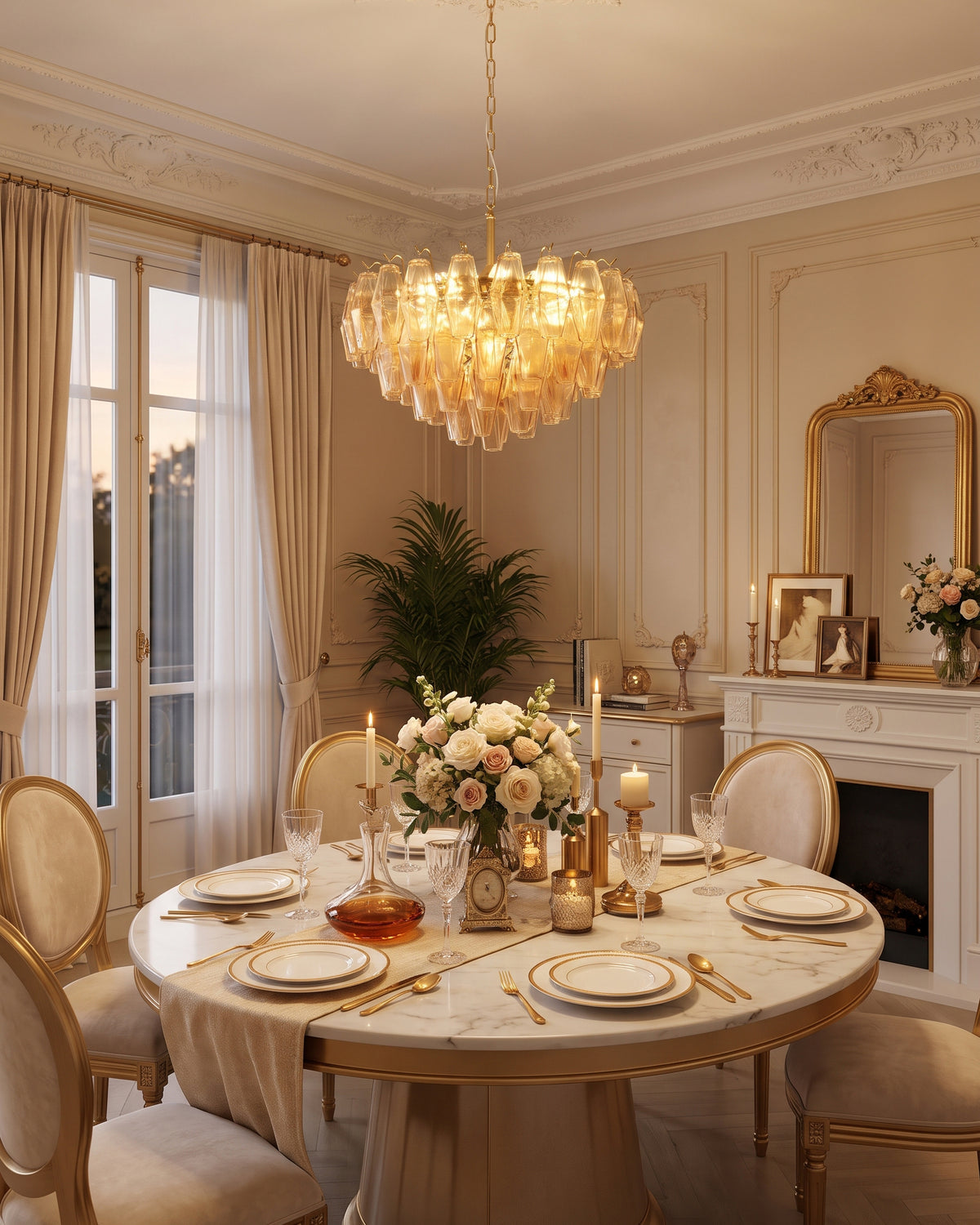Brannoc Tiered Glass Chandelier