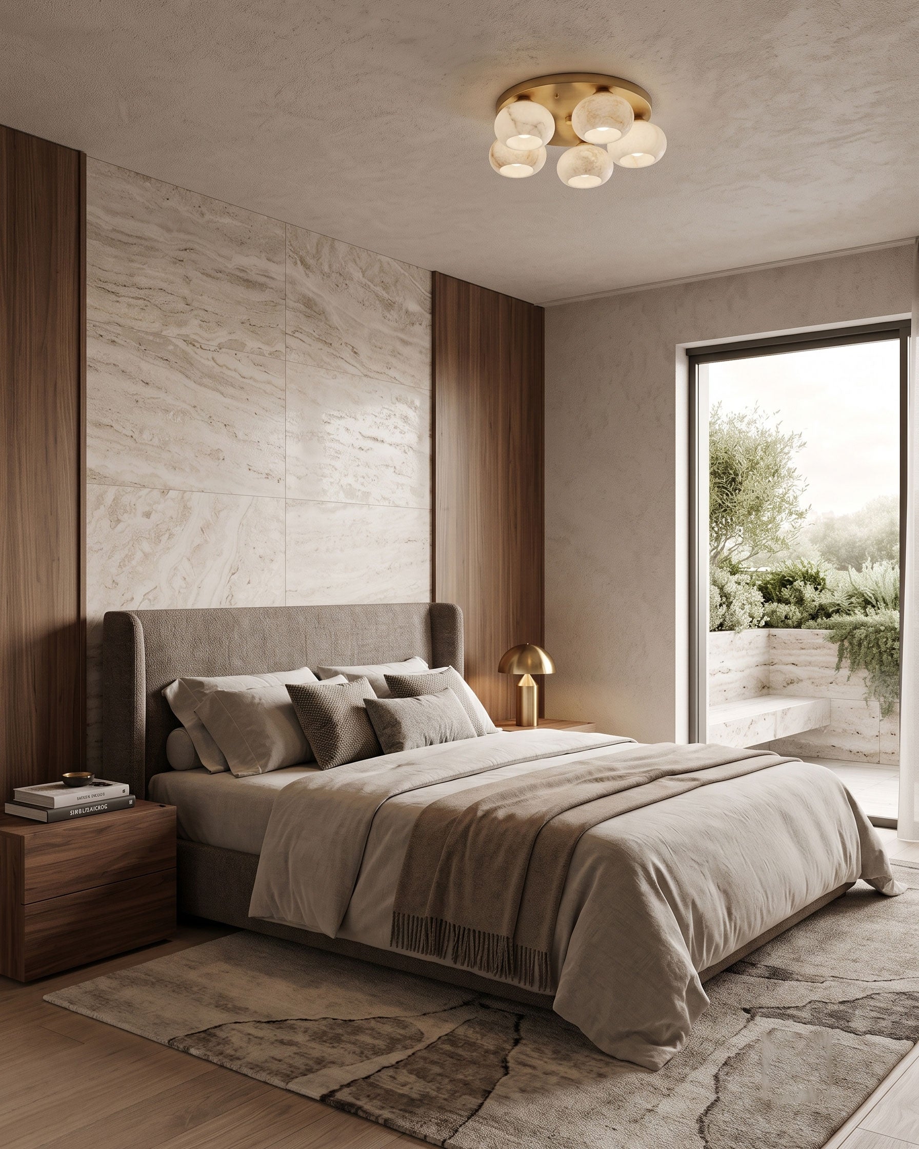 Bria Alabaster Semi-Flush Mount