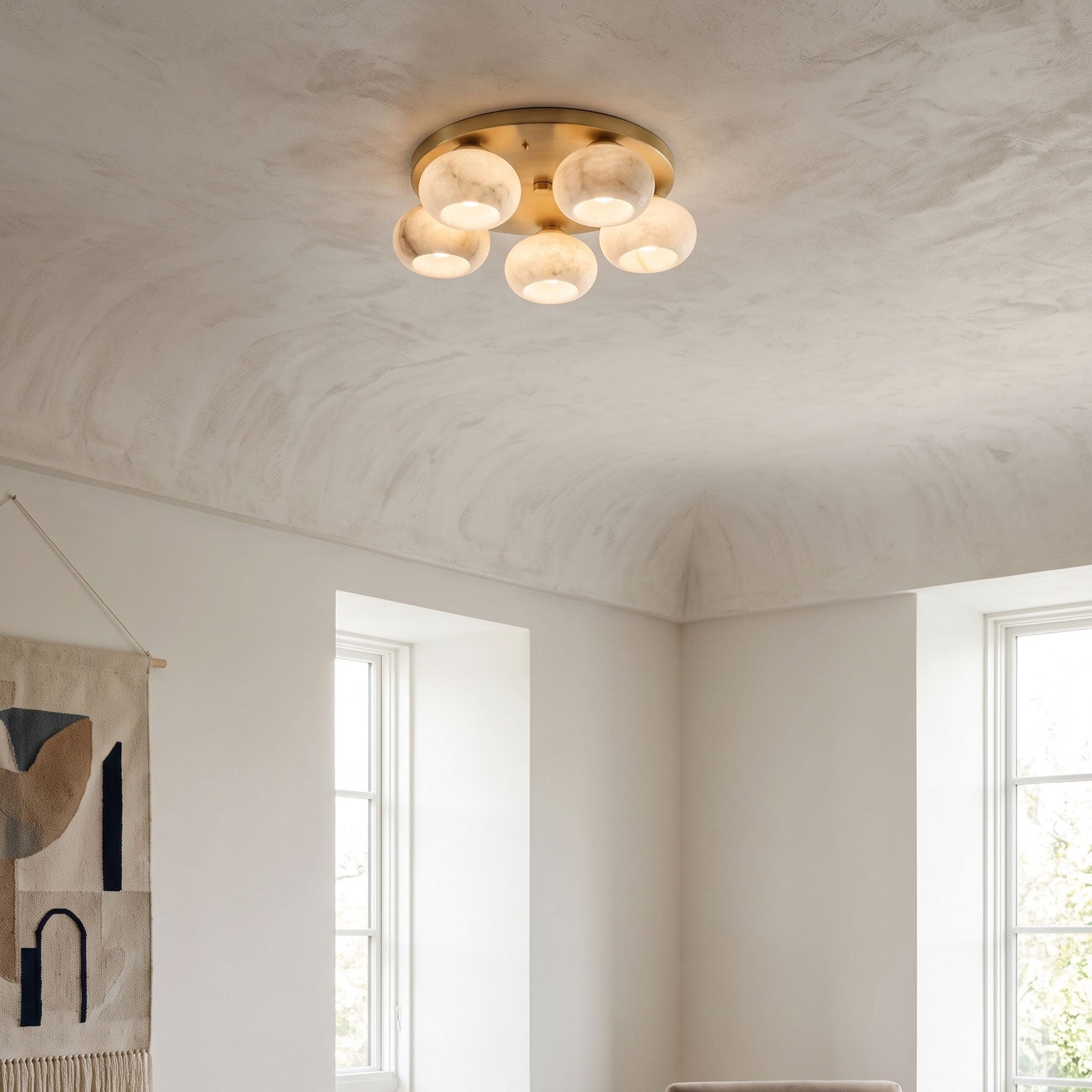 Bria Alabaster Semi-Flush Mount