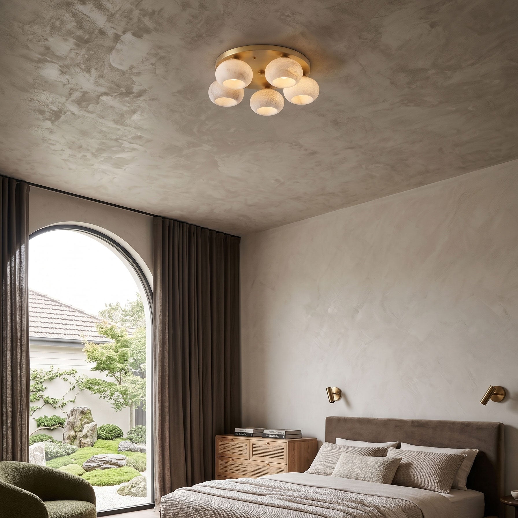 Bria Alabaster Semi-Flush Mount