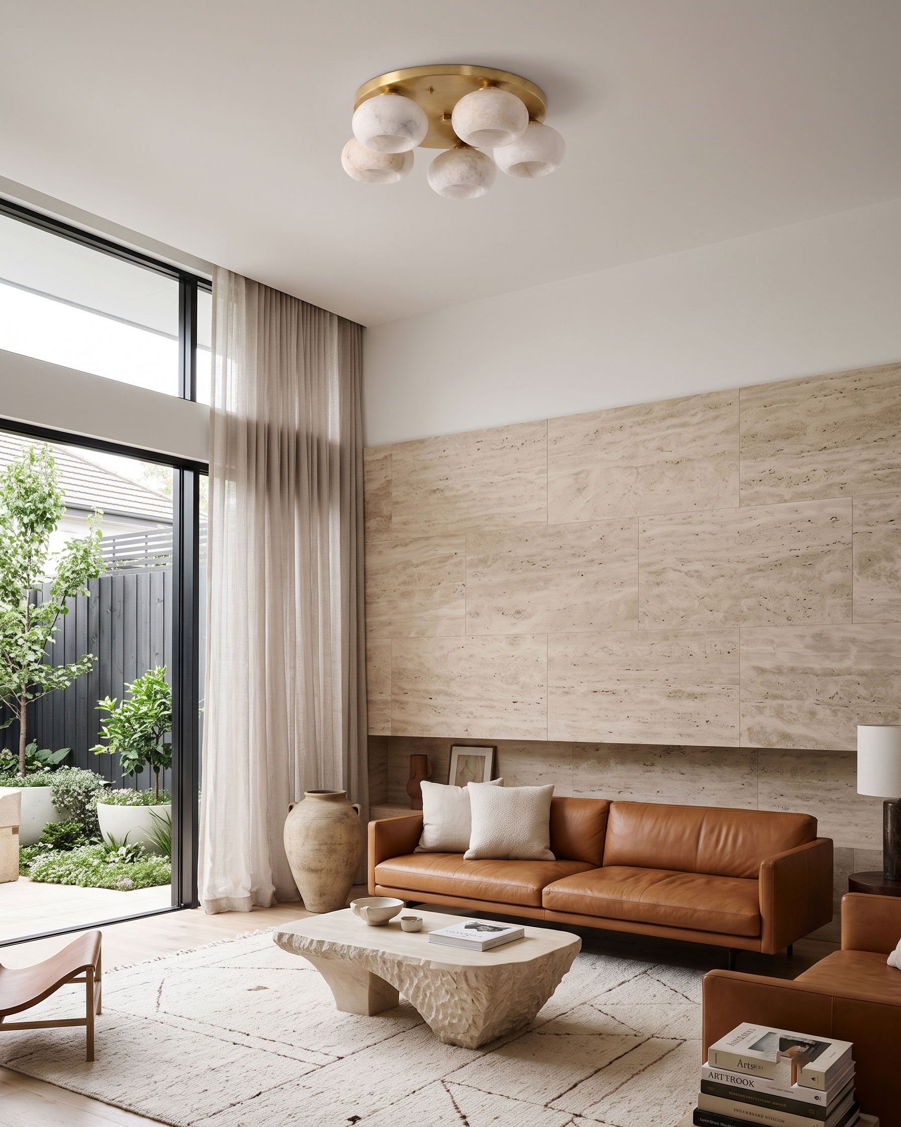 Bria Alabaster Semi-Flush Mount