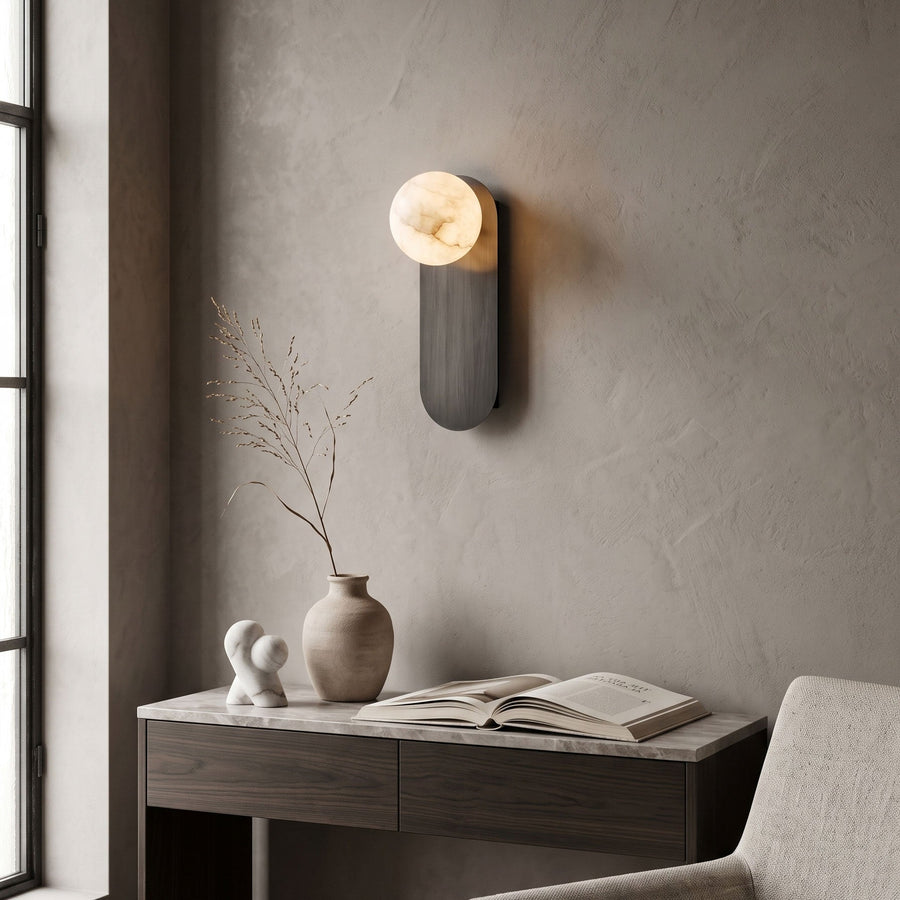 Bria Alabaster Wall Sconce – detail 2