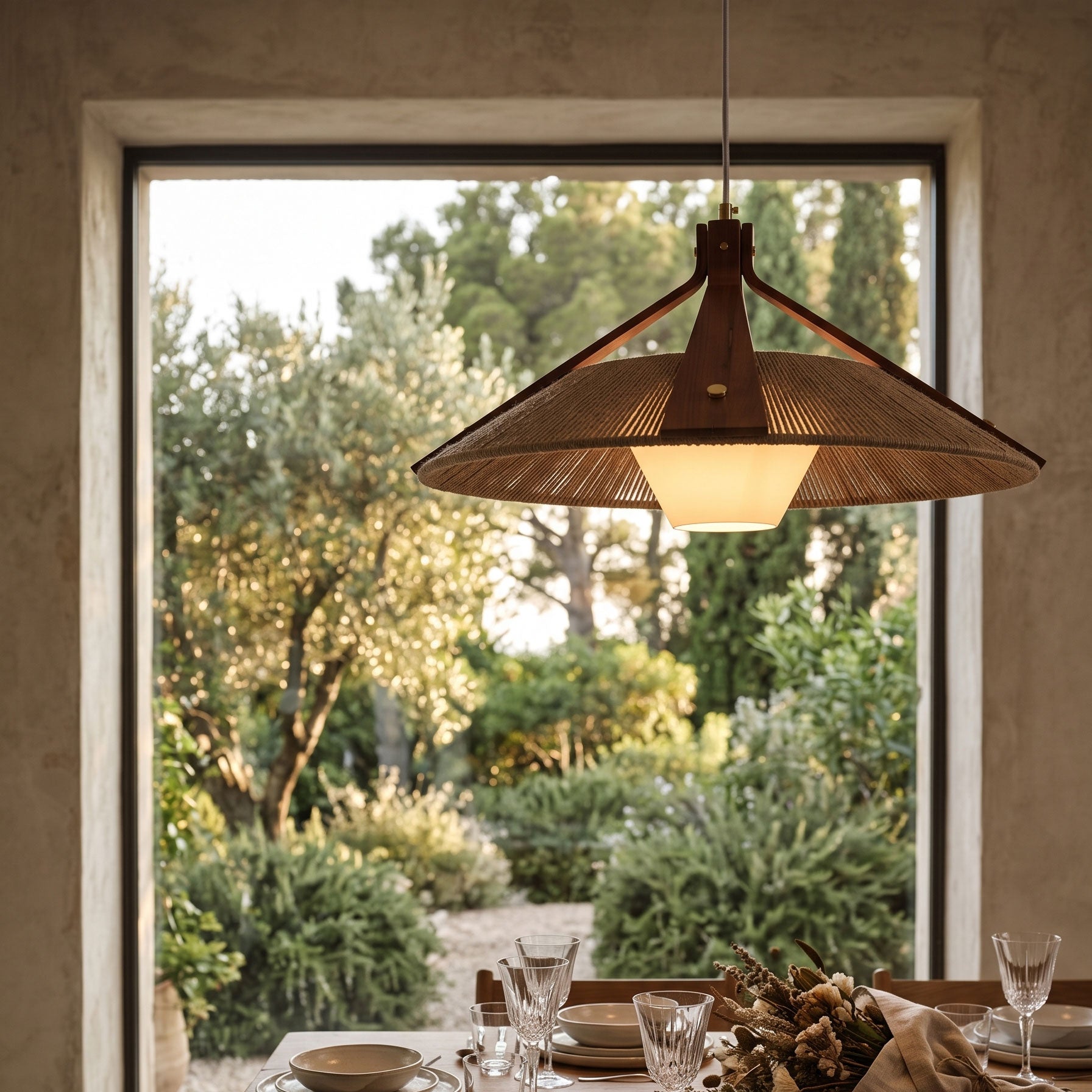 Bria Hemp Rope Pendant Light