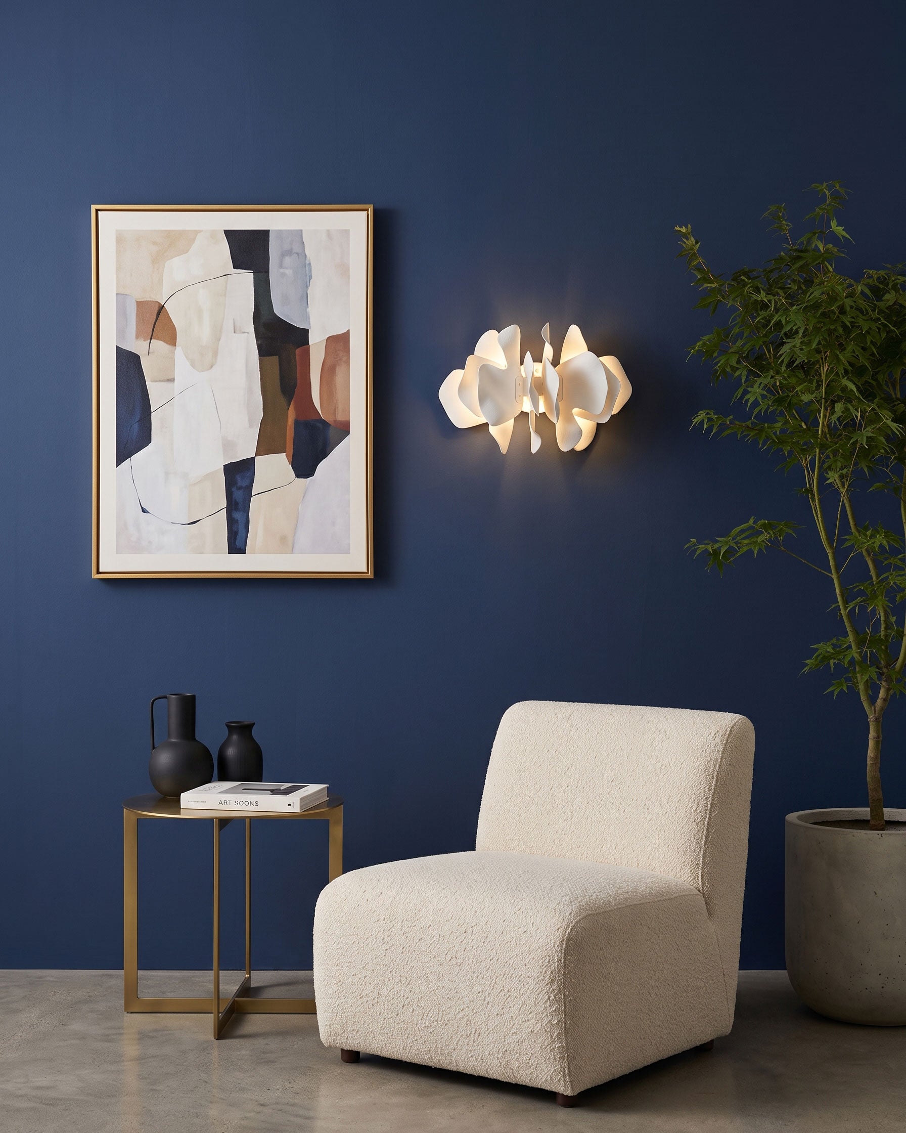 Bria Sculpted Blossom Wall Sconce