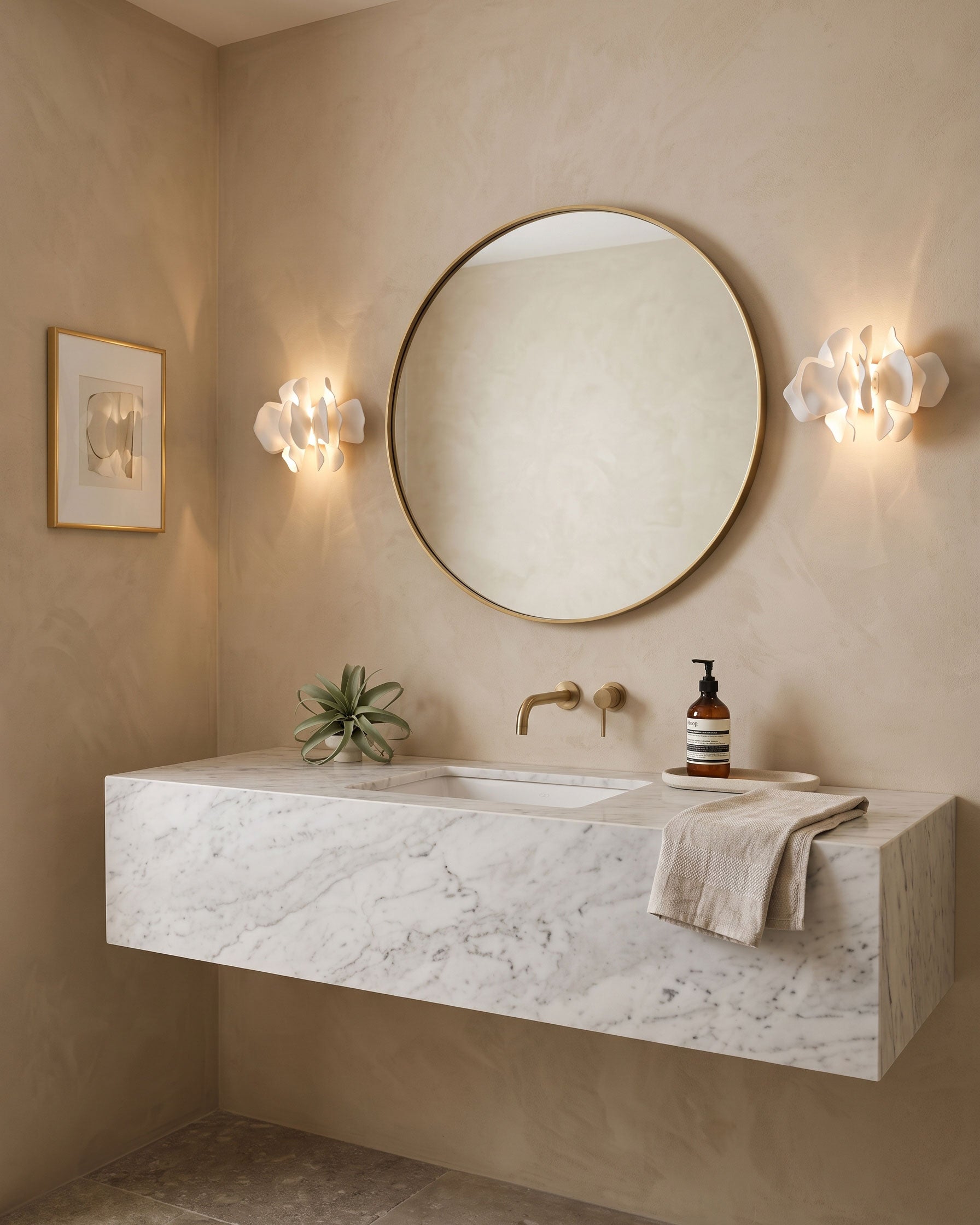 Bria Sculpted Blossom Wall Sconce