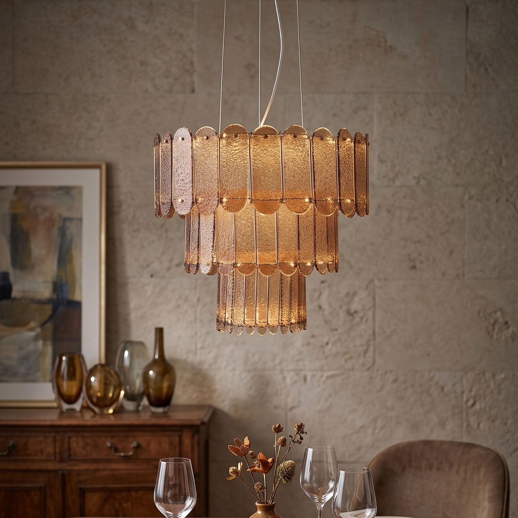 Bria Textured Chandelier