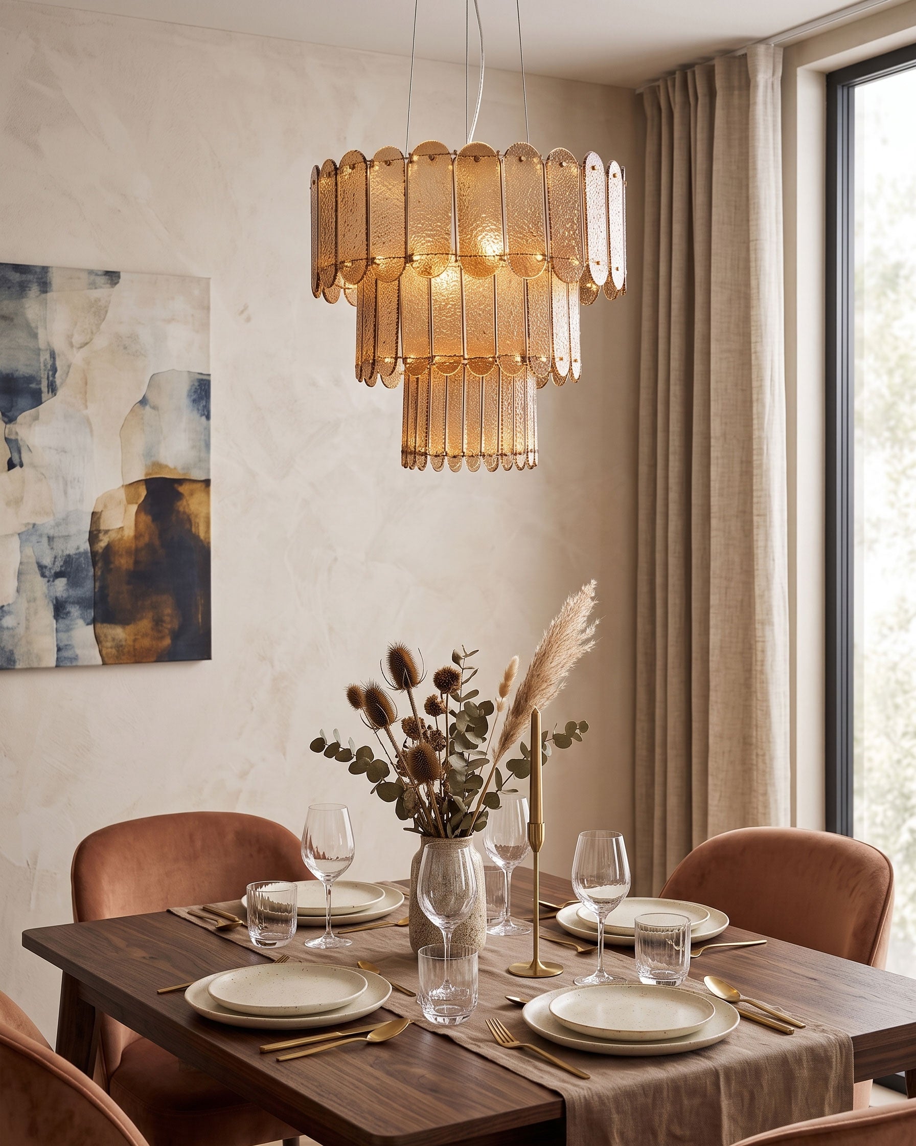 Bria Textured Chandelier