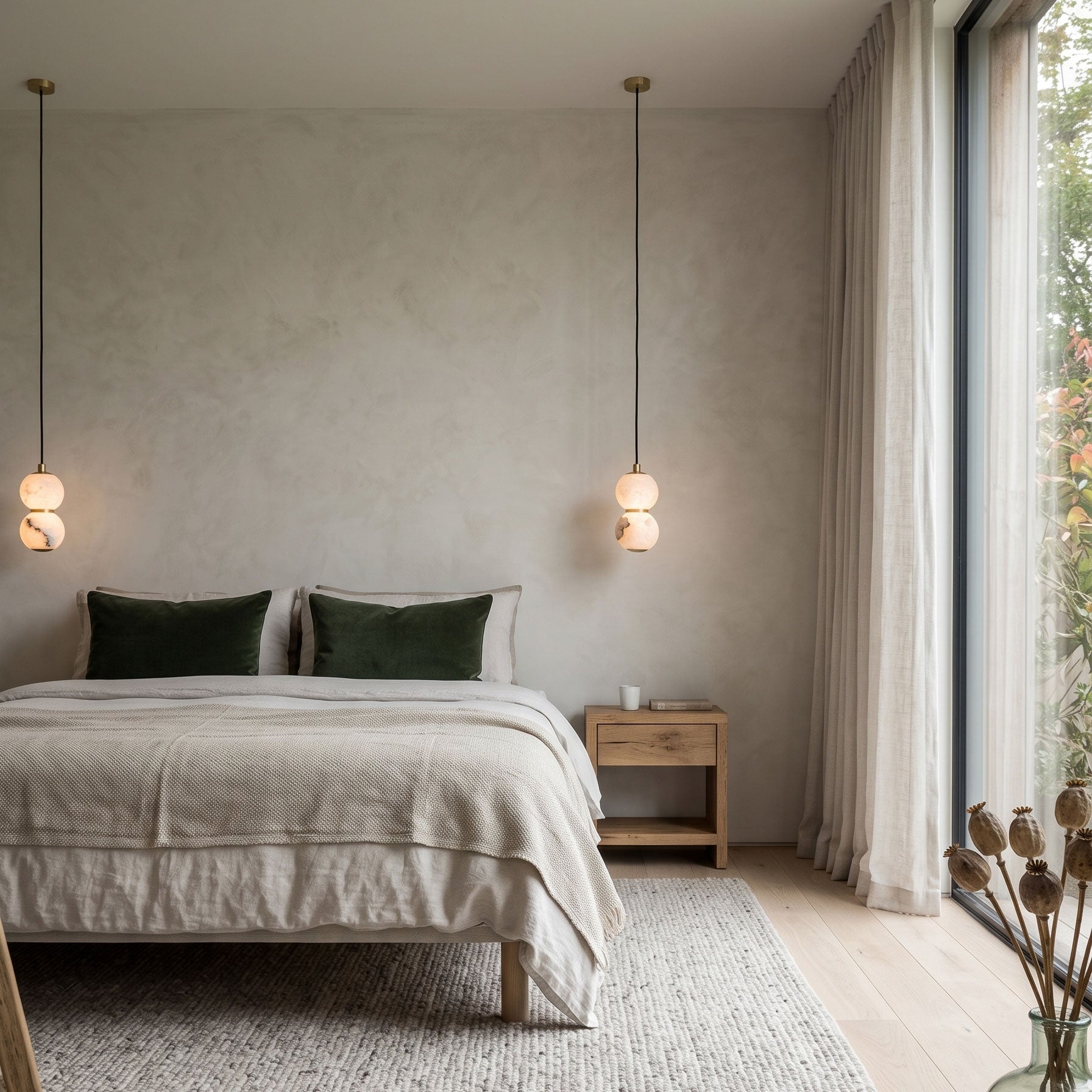 Bria Tiered Stone Pendant Light