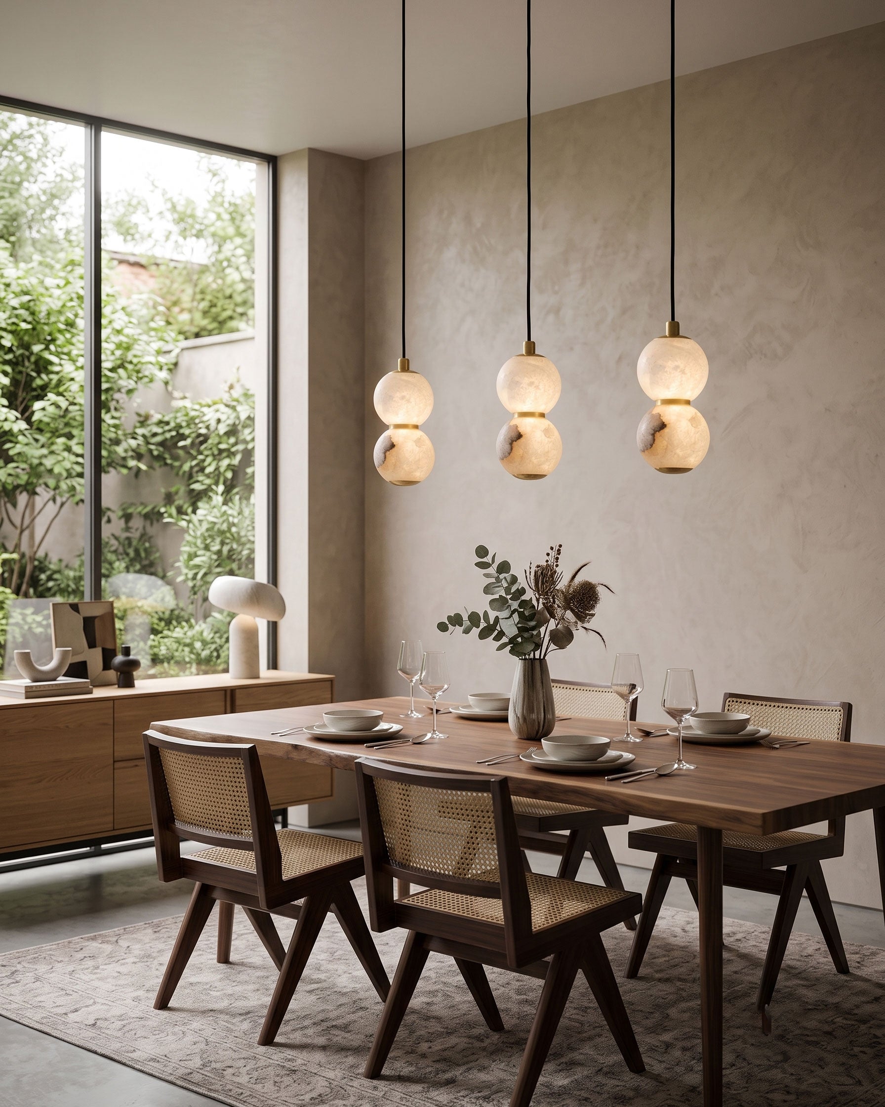 Bria Tiered Stone Pendant Light