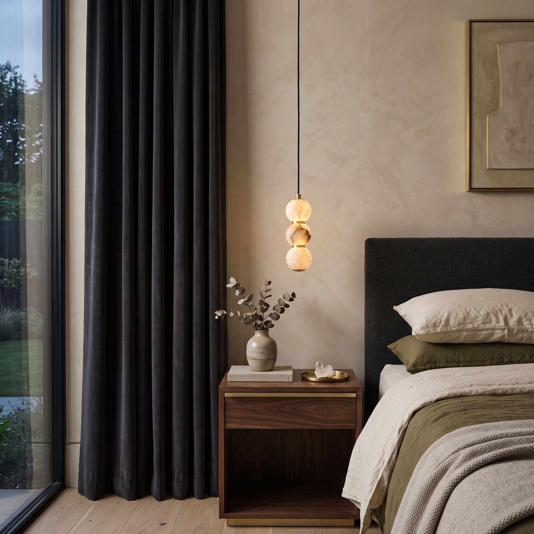 Bria Tiered Stone Pendant Light