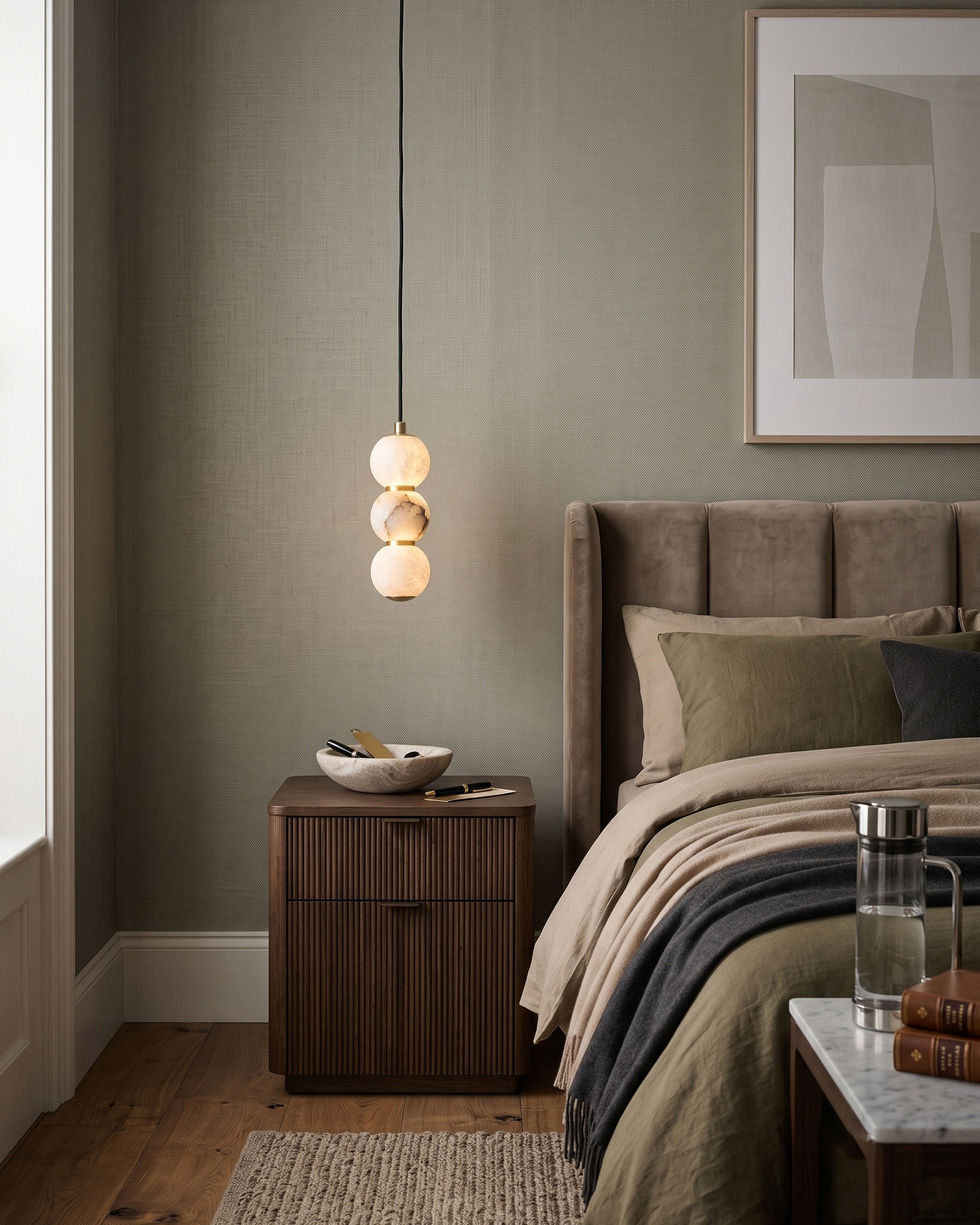 Bria Tiered Stone Pendant Light