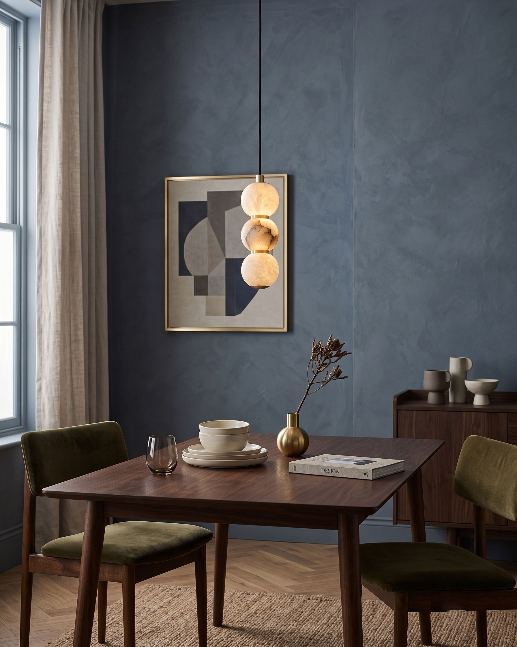 Bria Tiered Stone Pendant Light