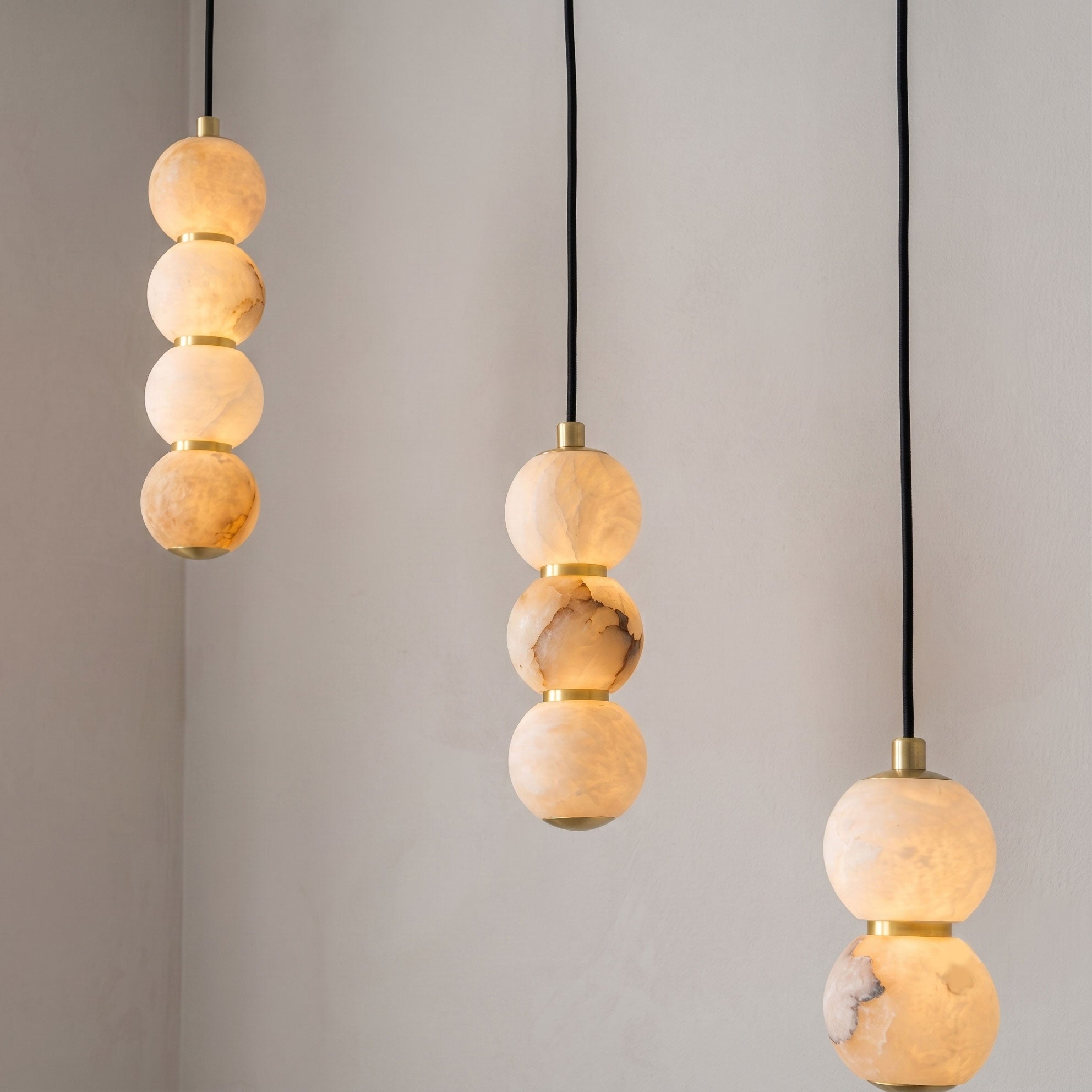 Bria Tiered Stone Pendant Light