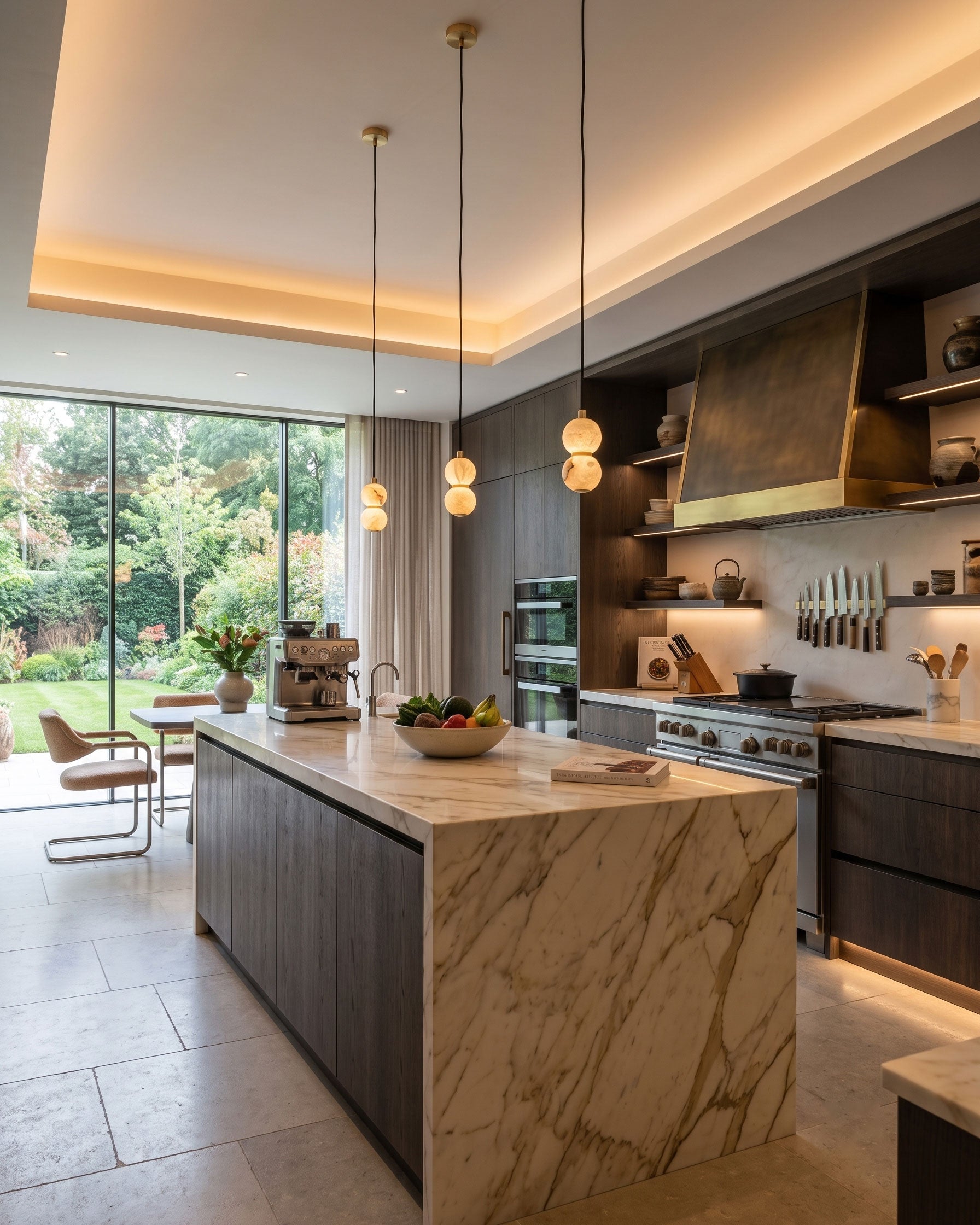 Bria Tiered Stone Pendant Light
