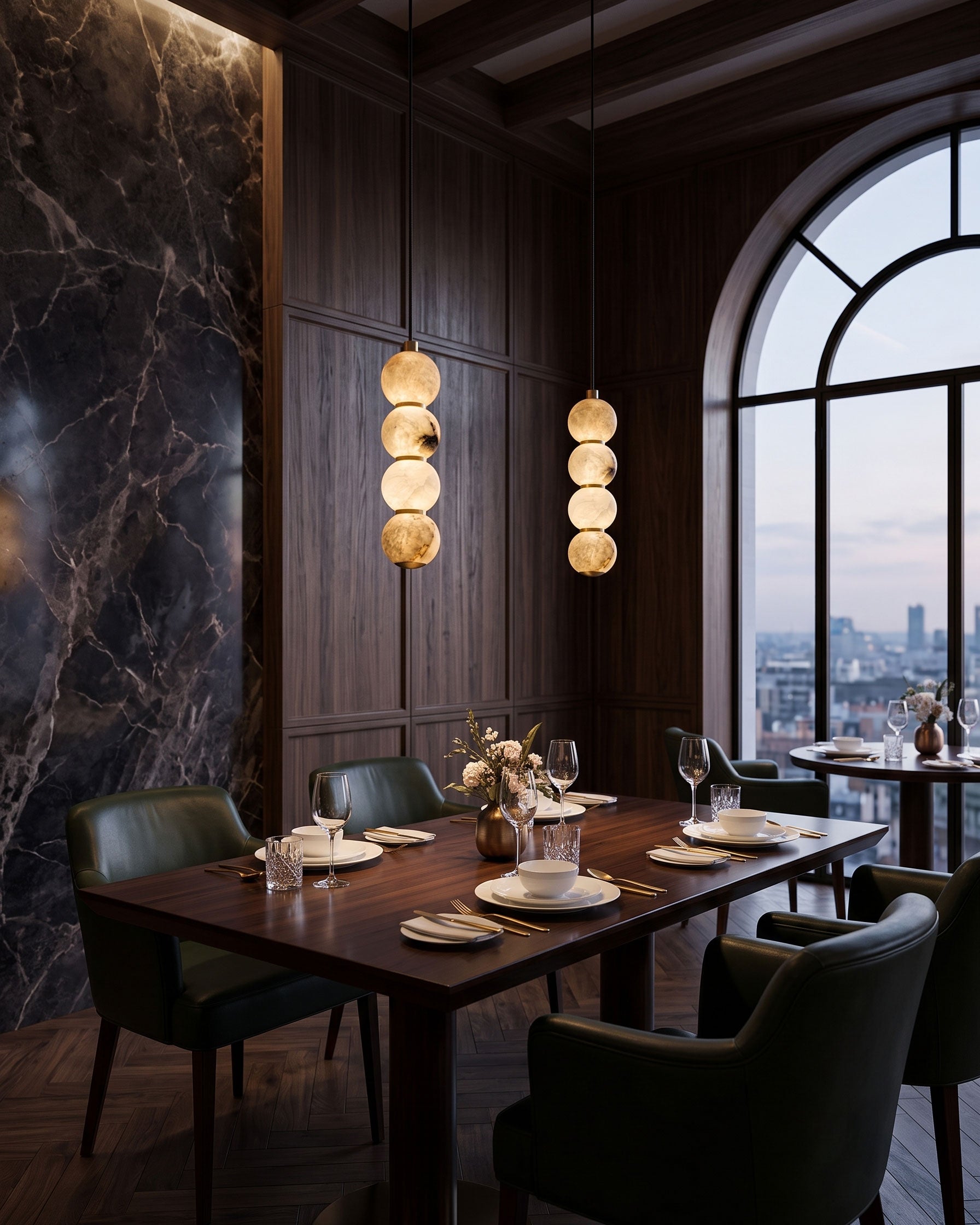Bria Tiered Stone Pendant Light