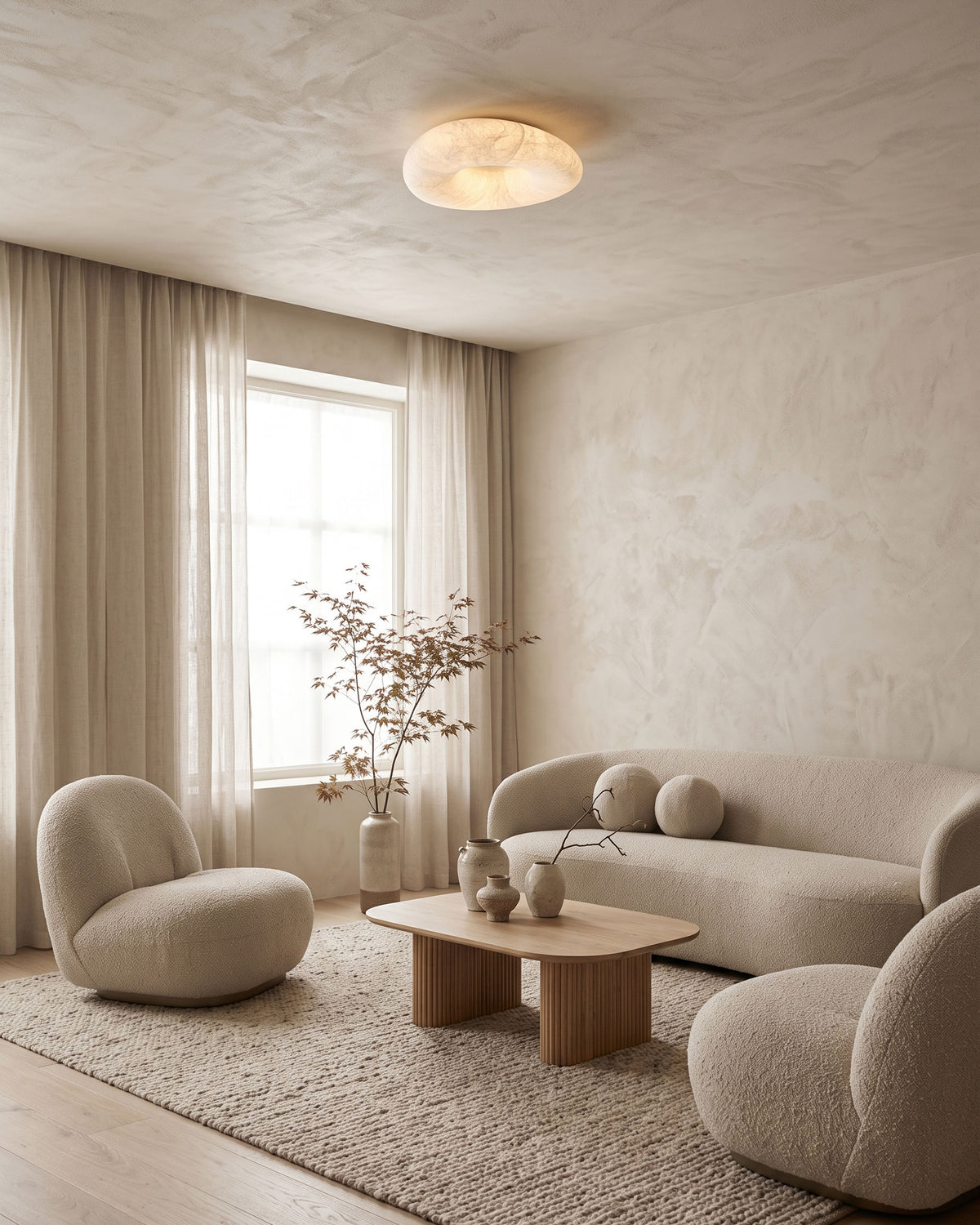Brielle Silk Flush Mount Ceiling Light