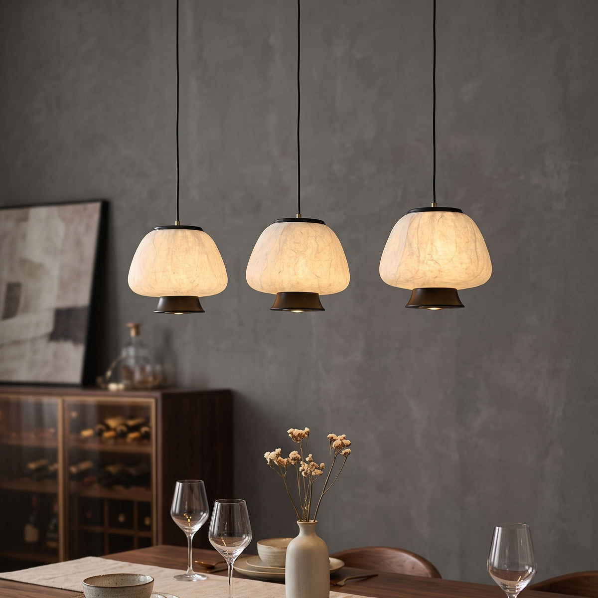Brienna Natural Silk Pendant Light