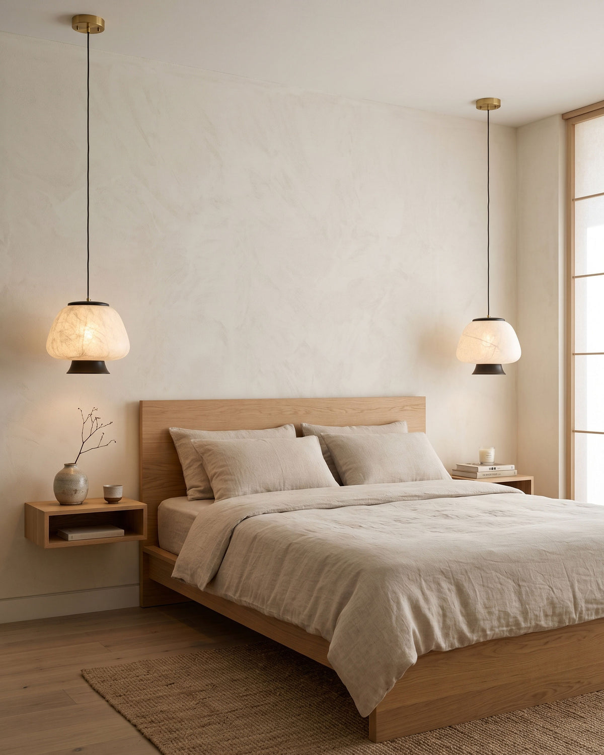 Brienna Natural Silk Pendant Light