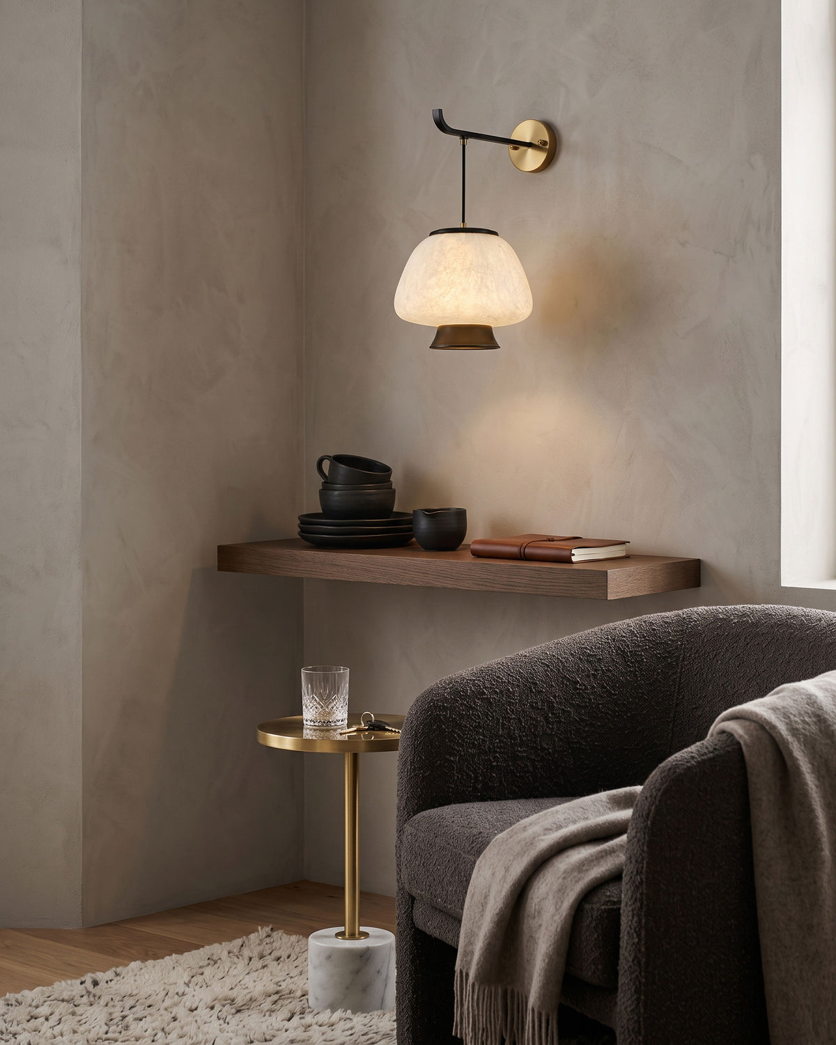 Brienna Natural Silk Wall Sconce