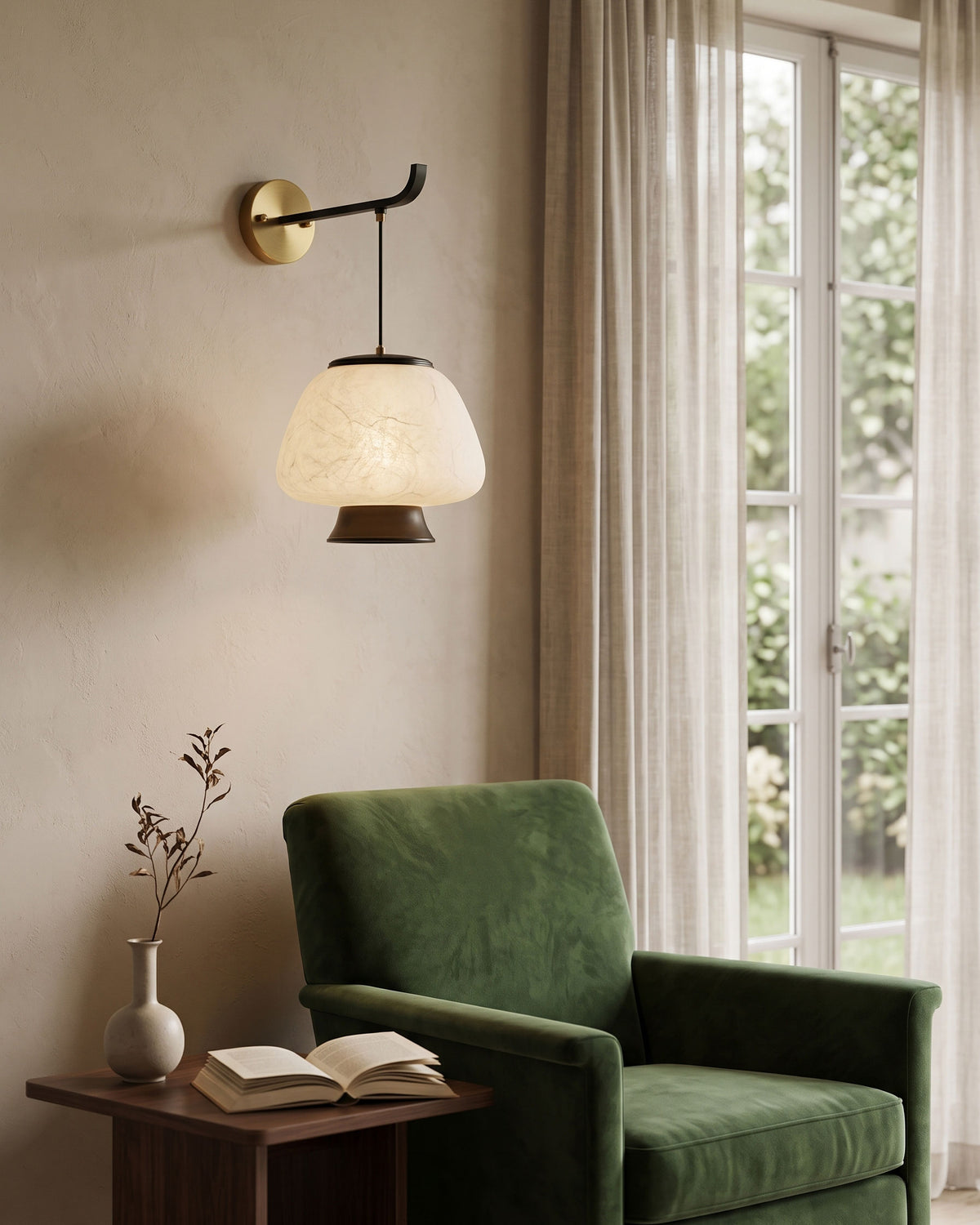 Brienna Natural Silk Wall Sconce