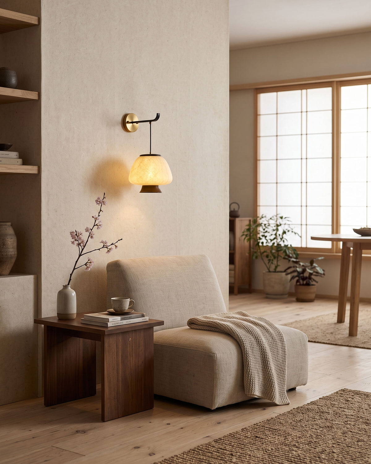 Brienna Natural Silk Wall Sconce