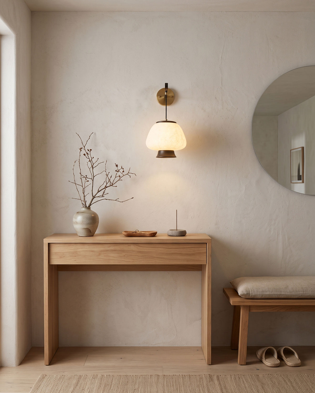 Brienna Natural Silk Wall Sconce