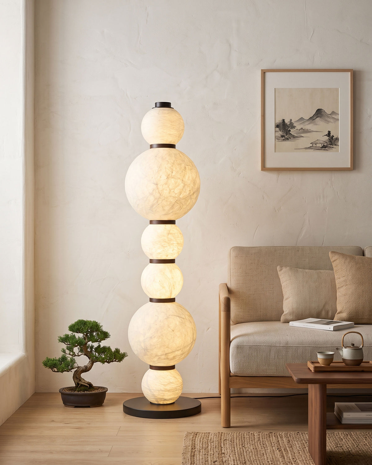 Brier Natural Silk Floor Lamp