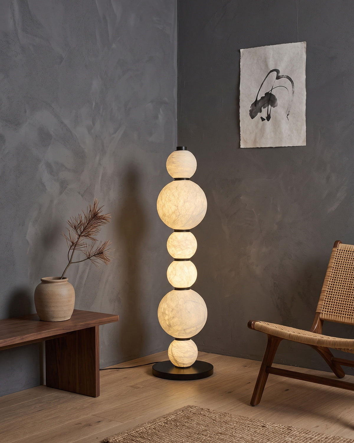 Brier Natural Silk Floor Lamp