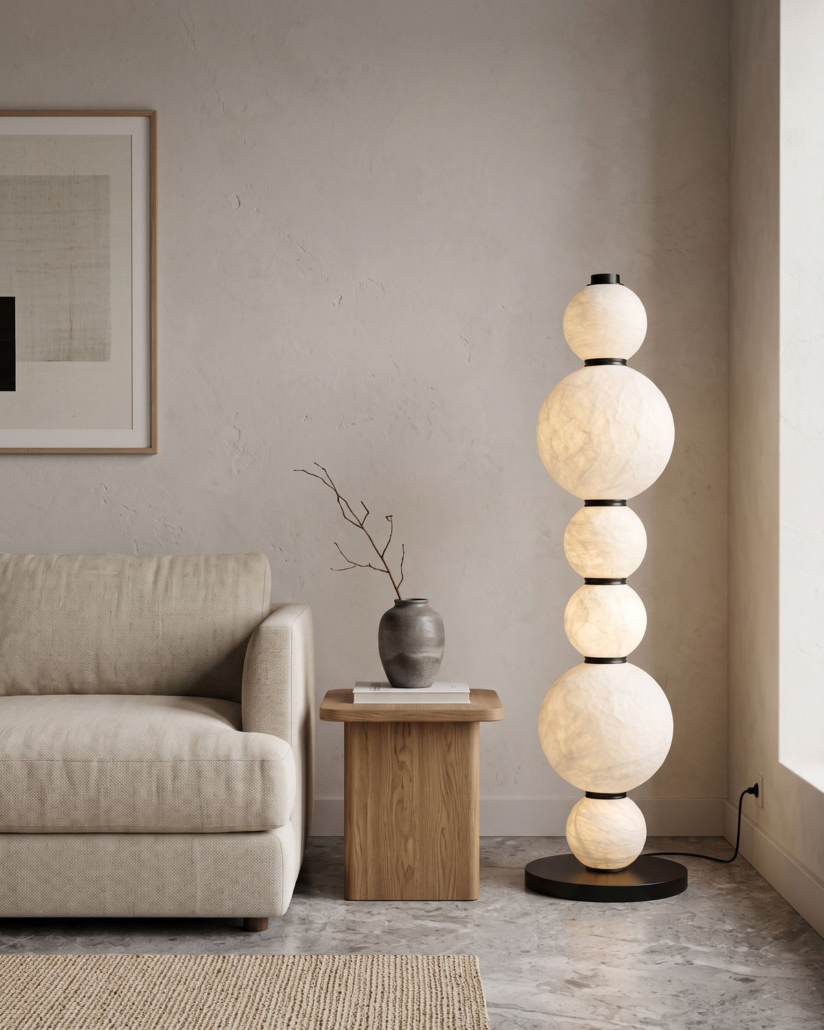 Brier Natural Silk Floor Lamp