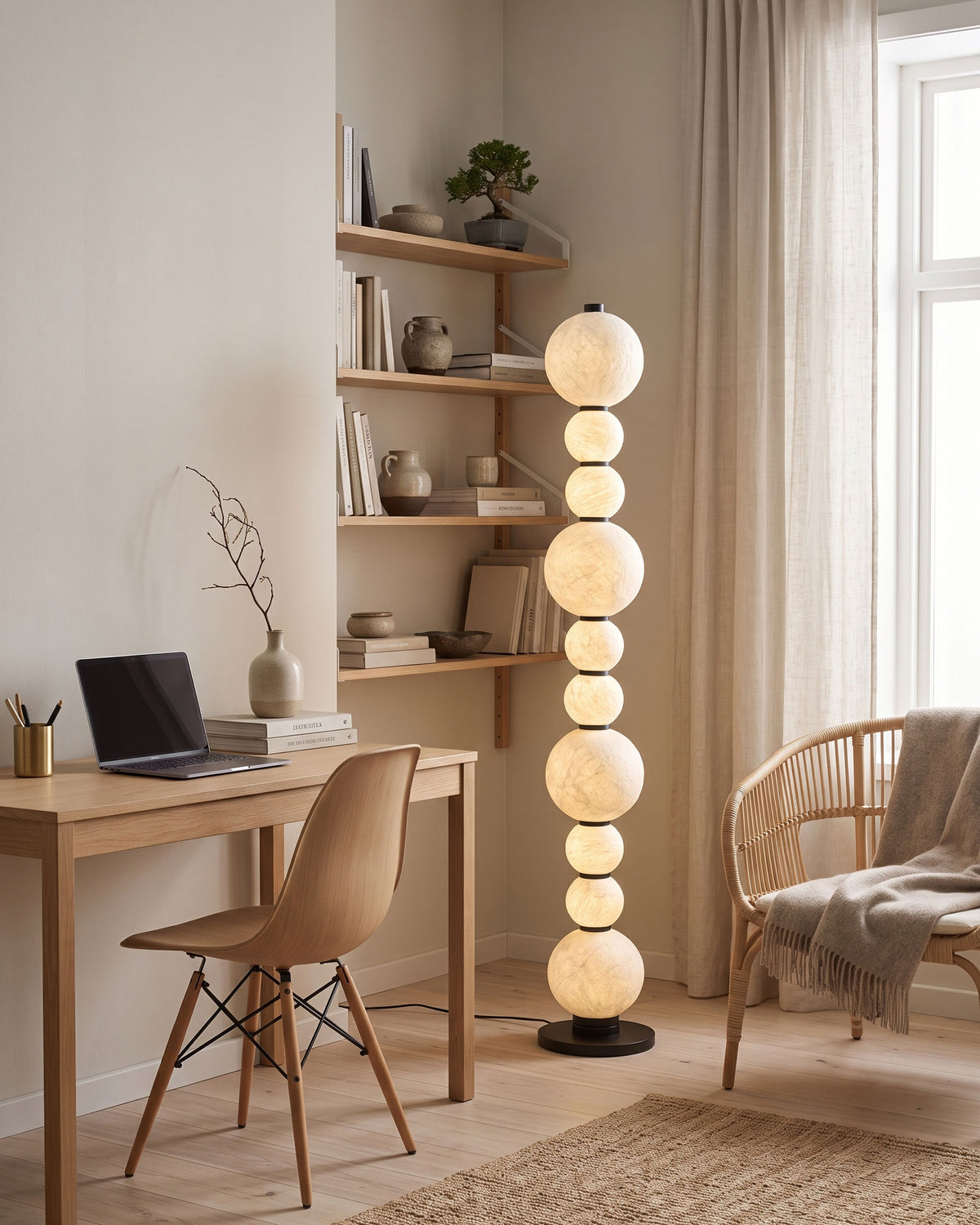 Brier Natural Silk Floor Lamp