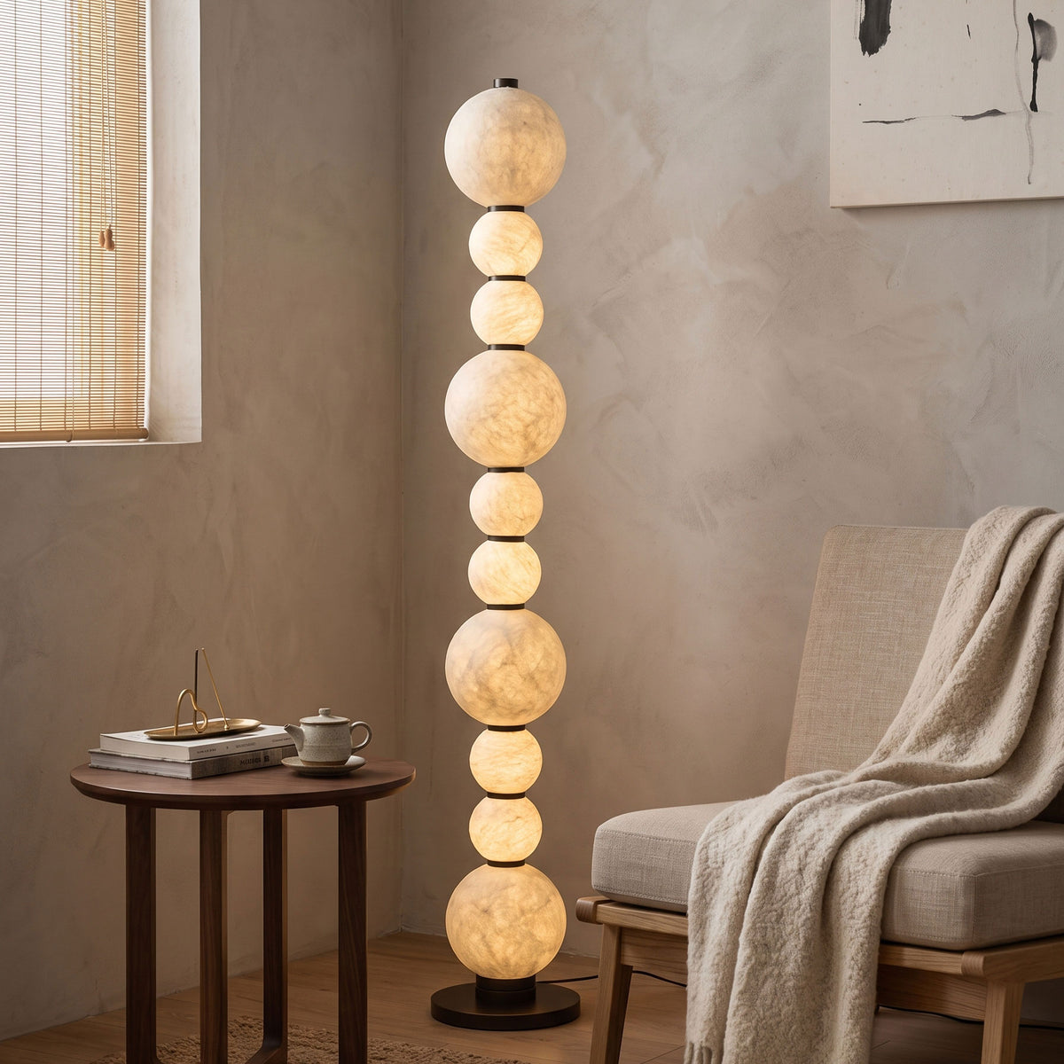 Brier Natural Silk Floor Lamp