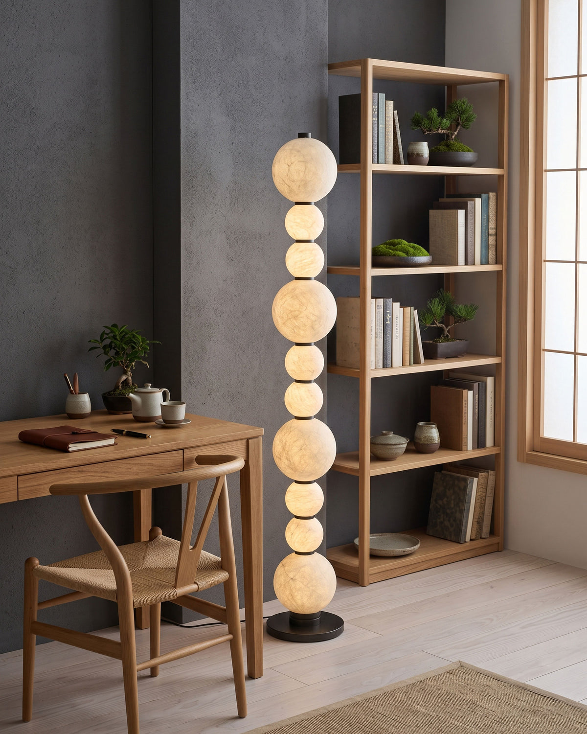 Brier Natural Silk Floor Lamp