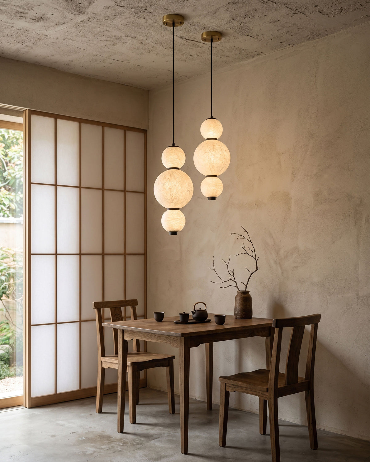 Brier Natural Silk Pendant Light