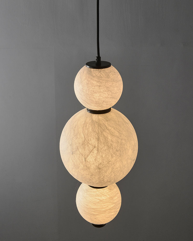 Brier Natural Silk Pendant Light