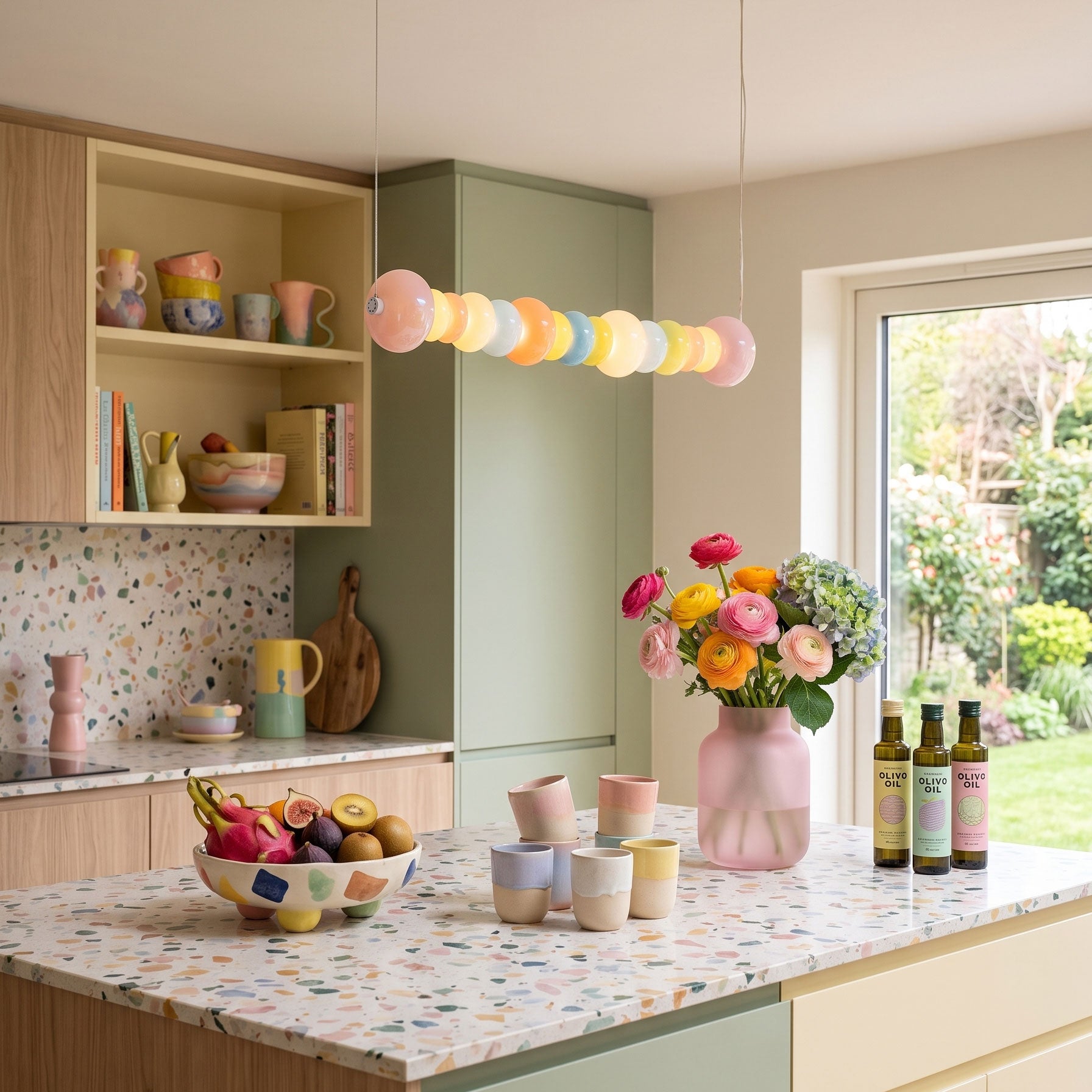 Briony Colorful Bead Pendant Light