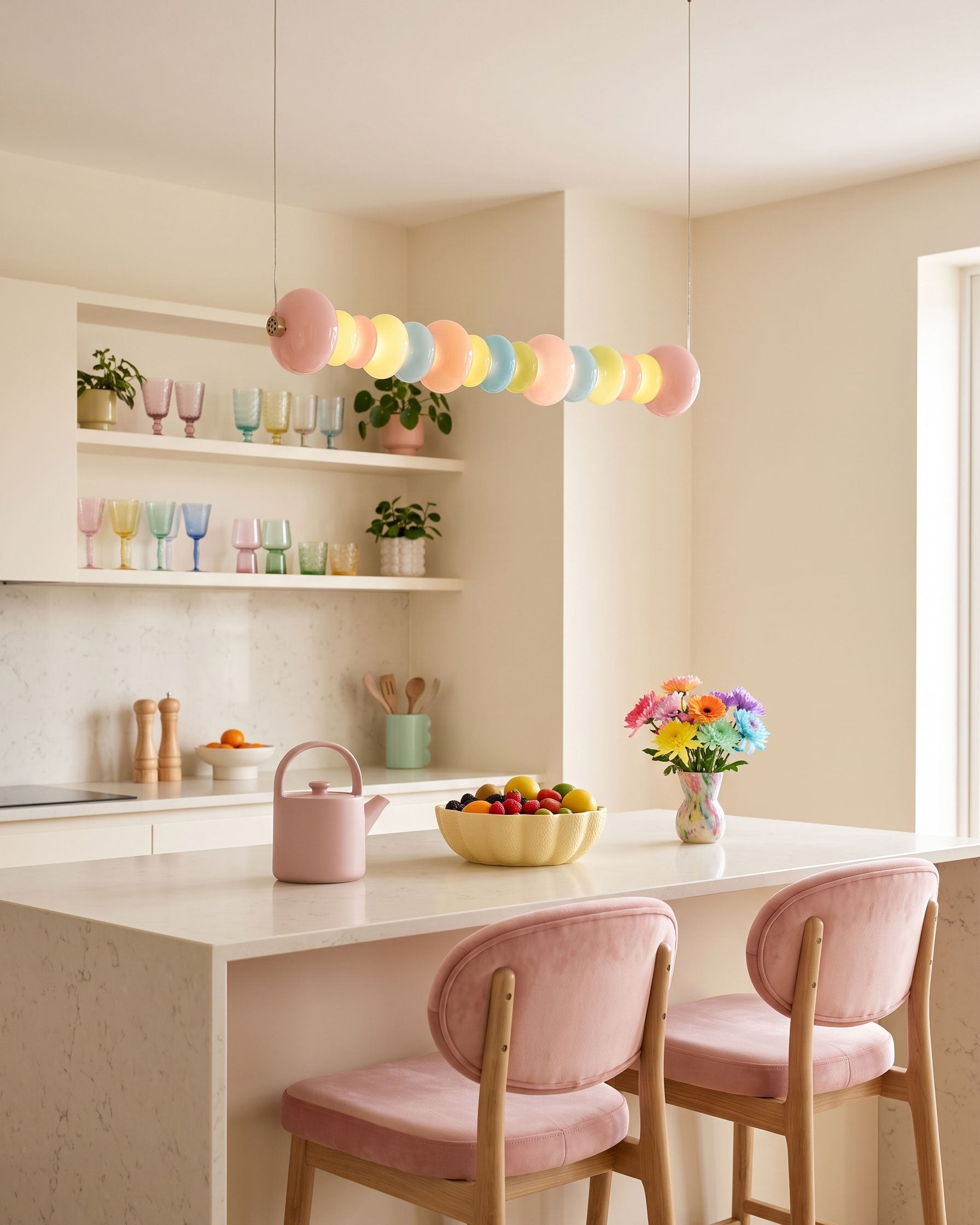 Briony Colorful Bead Pendant Light