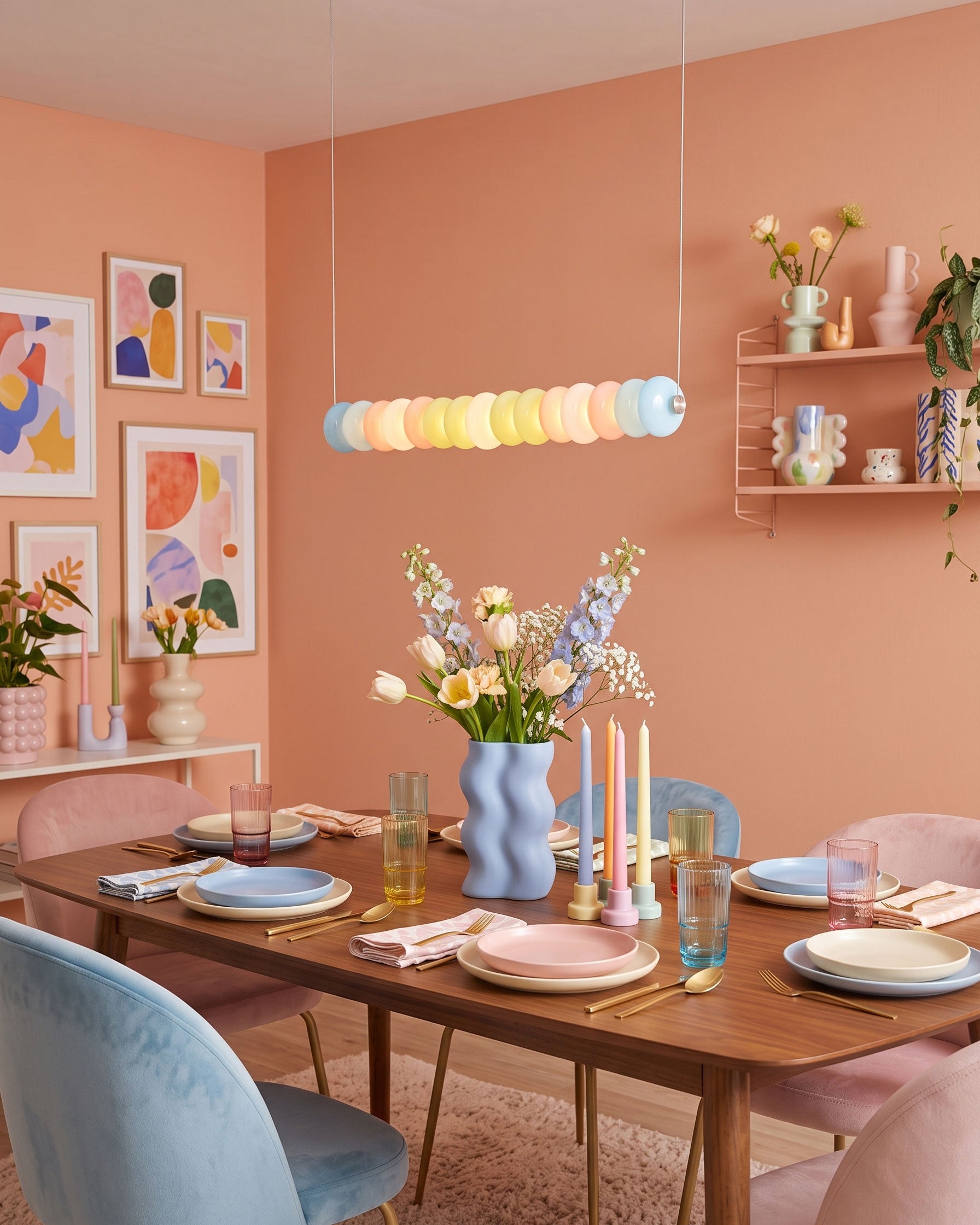 Briony Colorful Bead Pendant Light