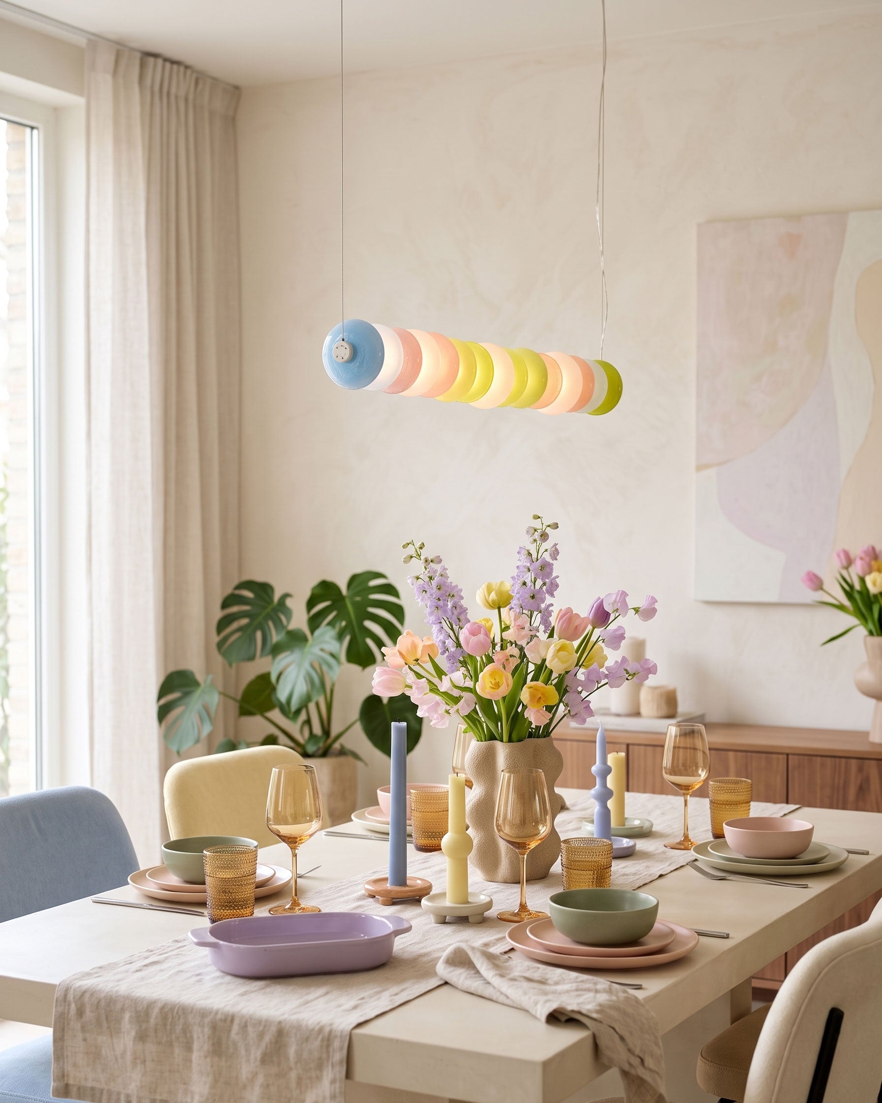 Briony Colorful Bead Pendant Light