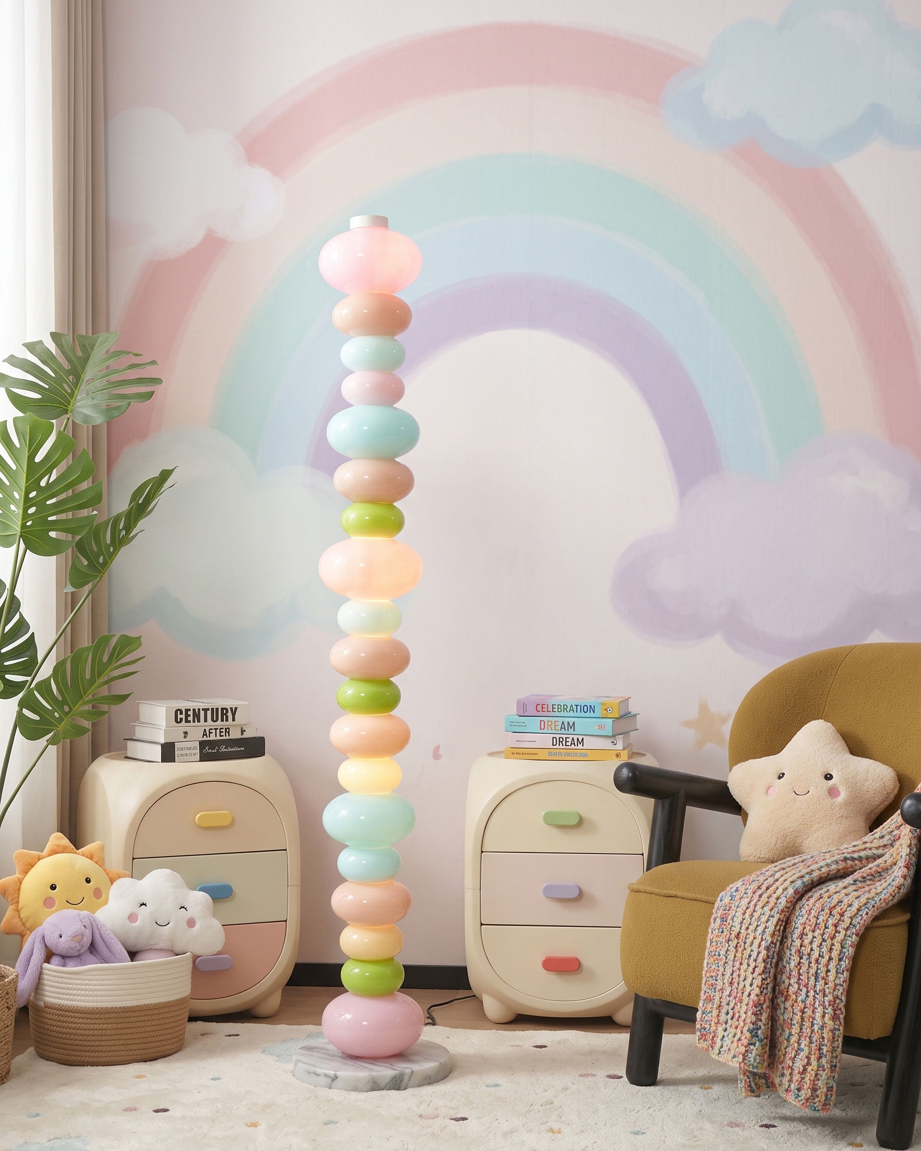 Briony Stacked Glass Floor Lamp