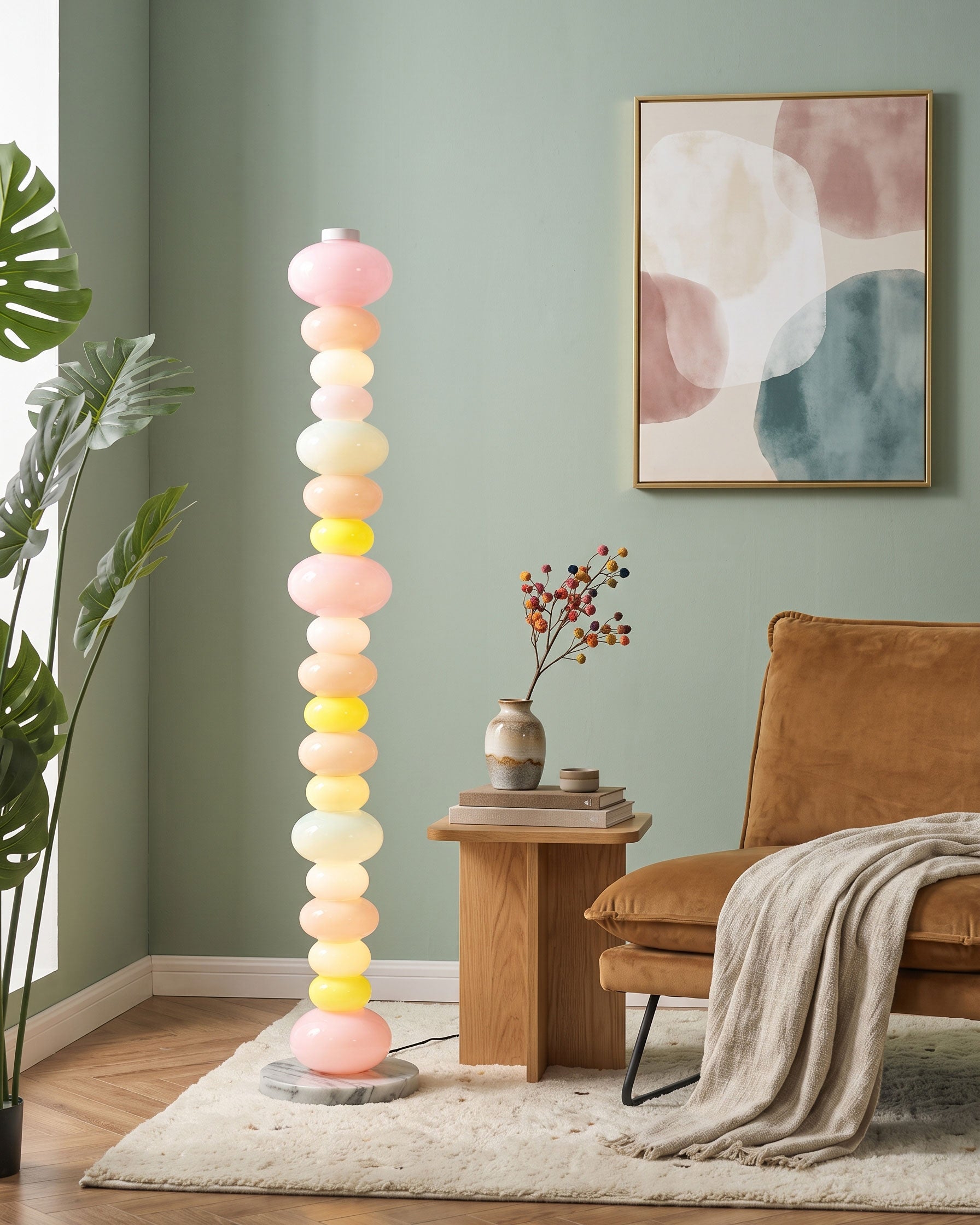 Briony Stacked Glass Floor Lamp
