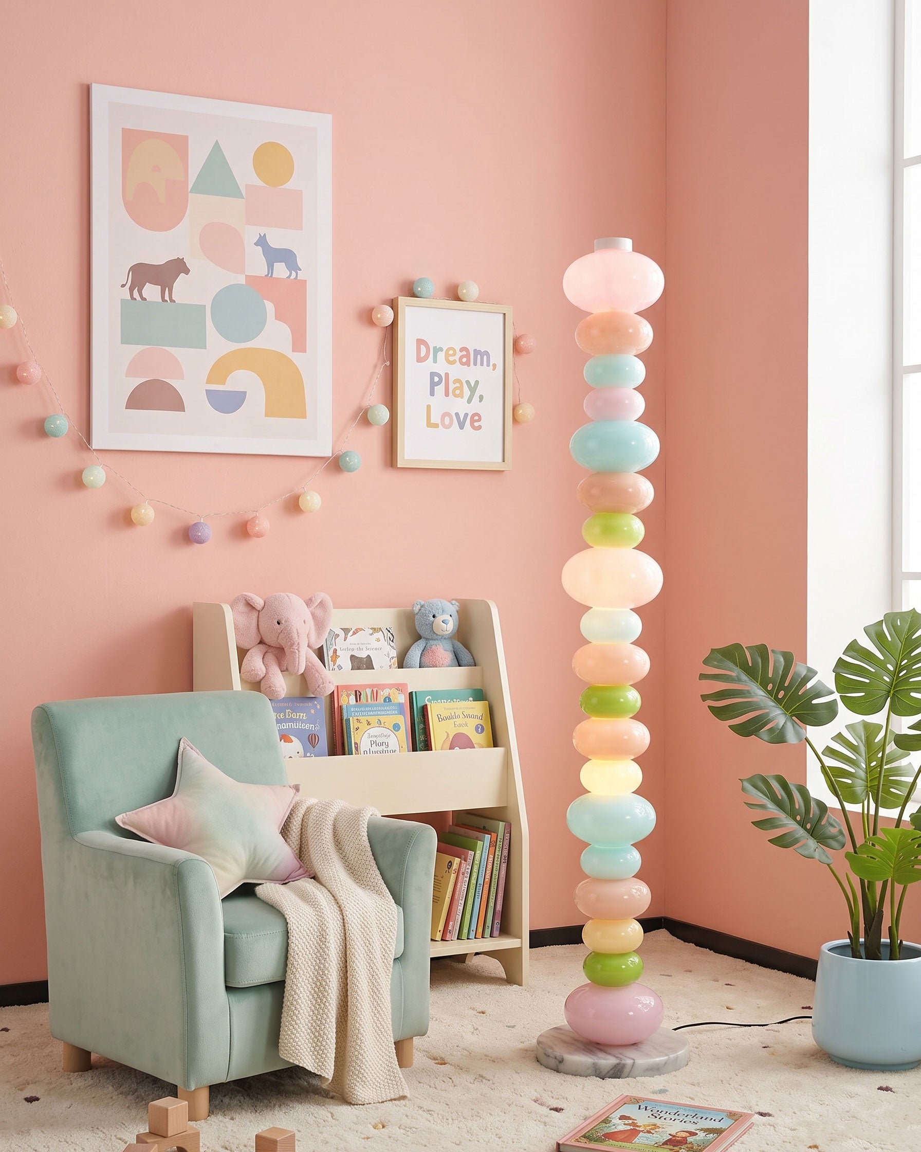 Briony Stacked Glass Floor Lamp