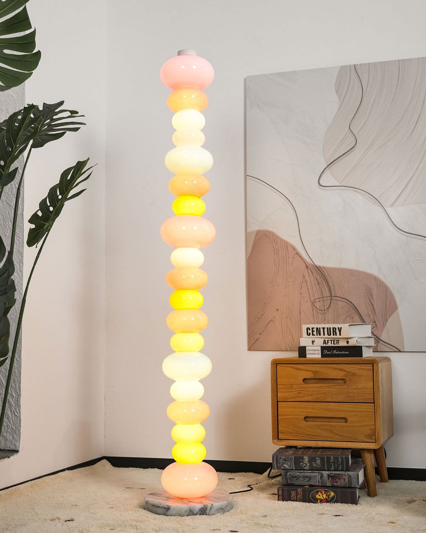 Briony Stacked Glass Floor Lamp