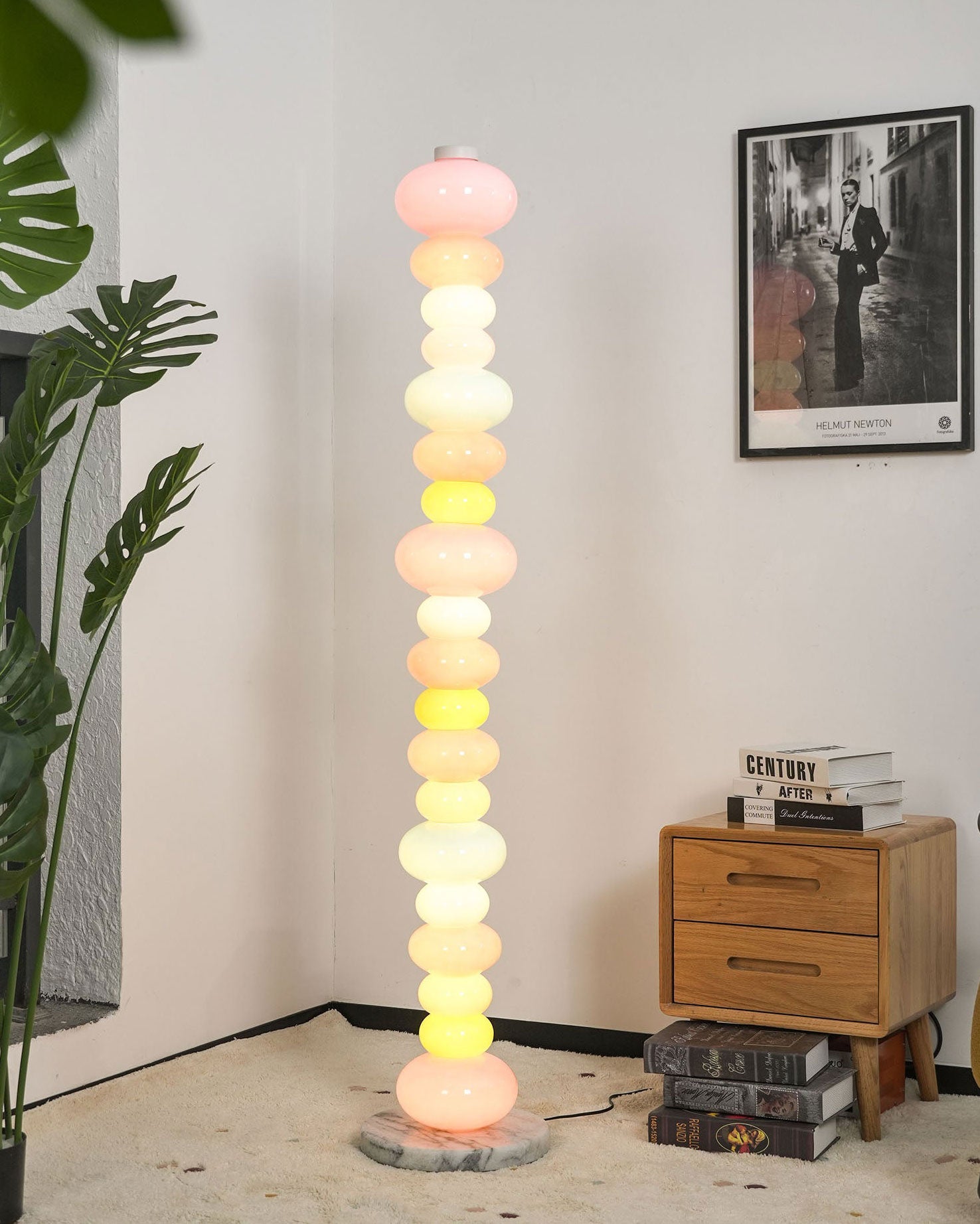 Briony Stacked Glass Floor Lamp
