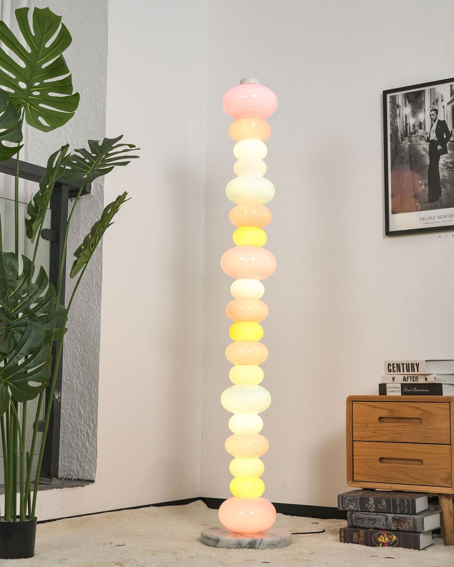 Briony Stacked Glass Floor Lamp