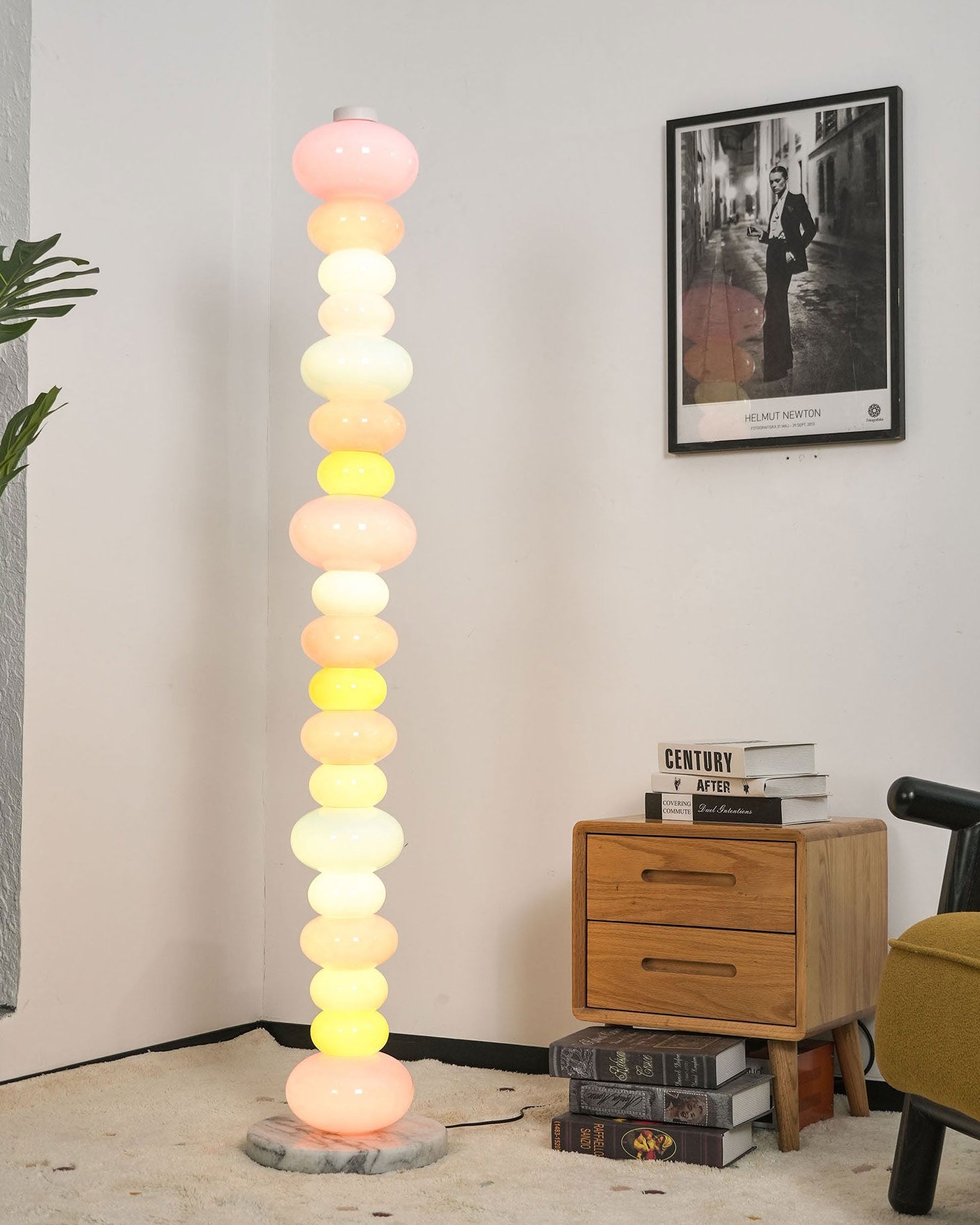 Briony Stacked Glass Floor Lamp