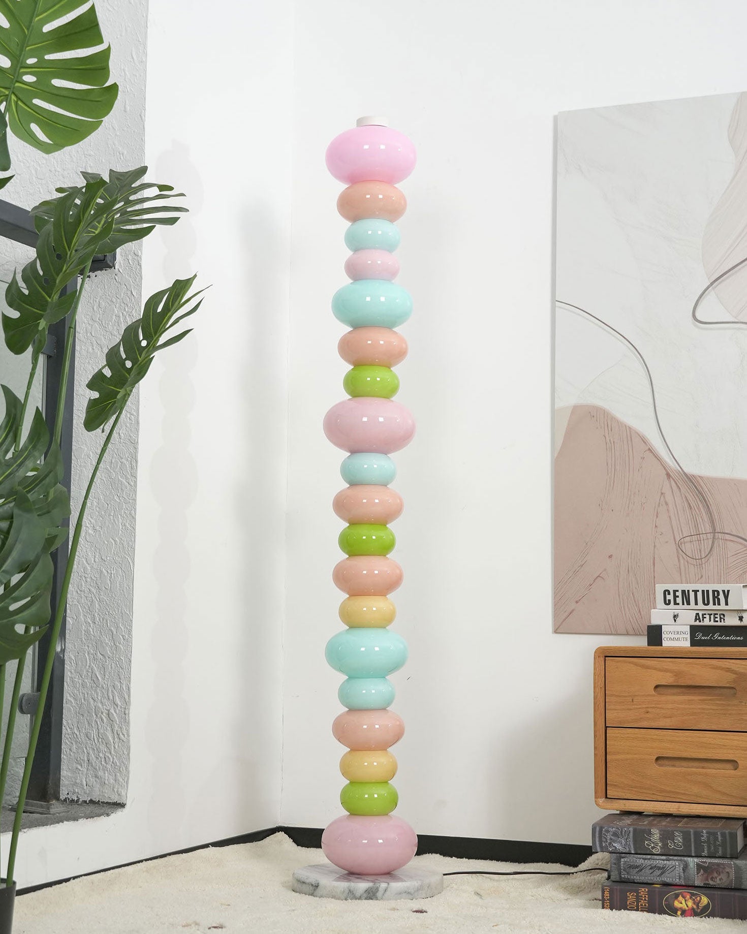 Briony Stacked Glass Floor Lamp