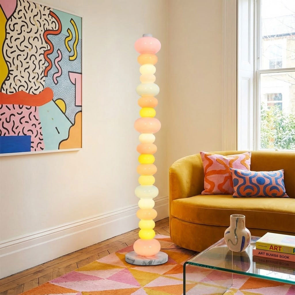 Briony Stacked Glass Floor Lamp