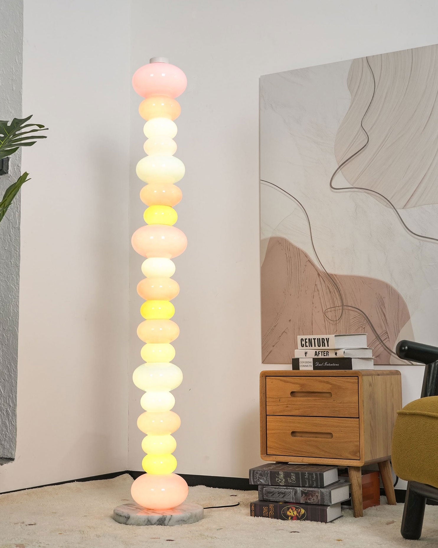 Briony Stacked Glass Floor Lamp